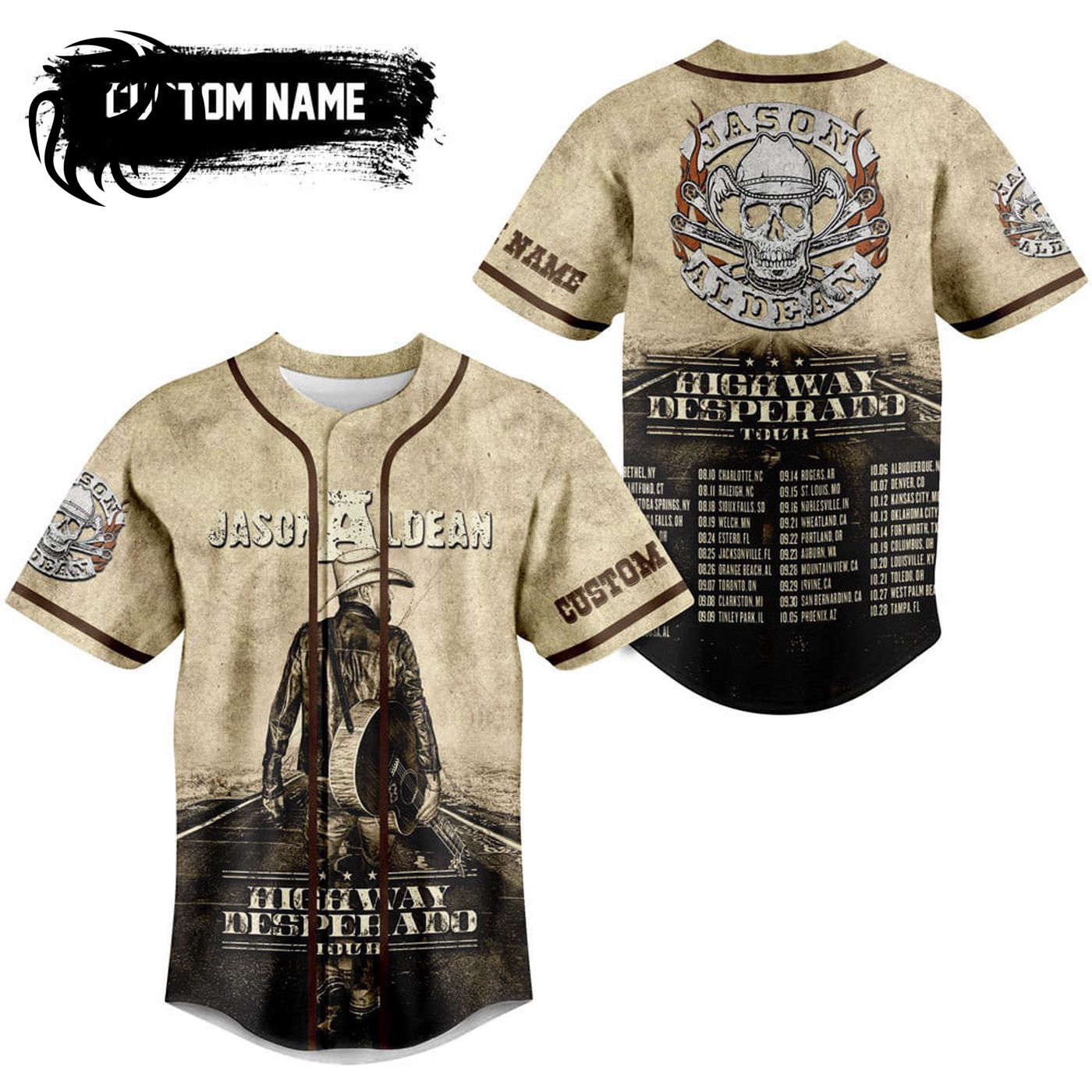 Jason Aldean Baseball Jersey For Men Women And Kids Gift