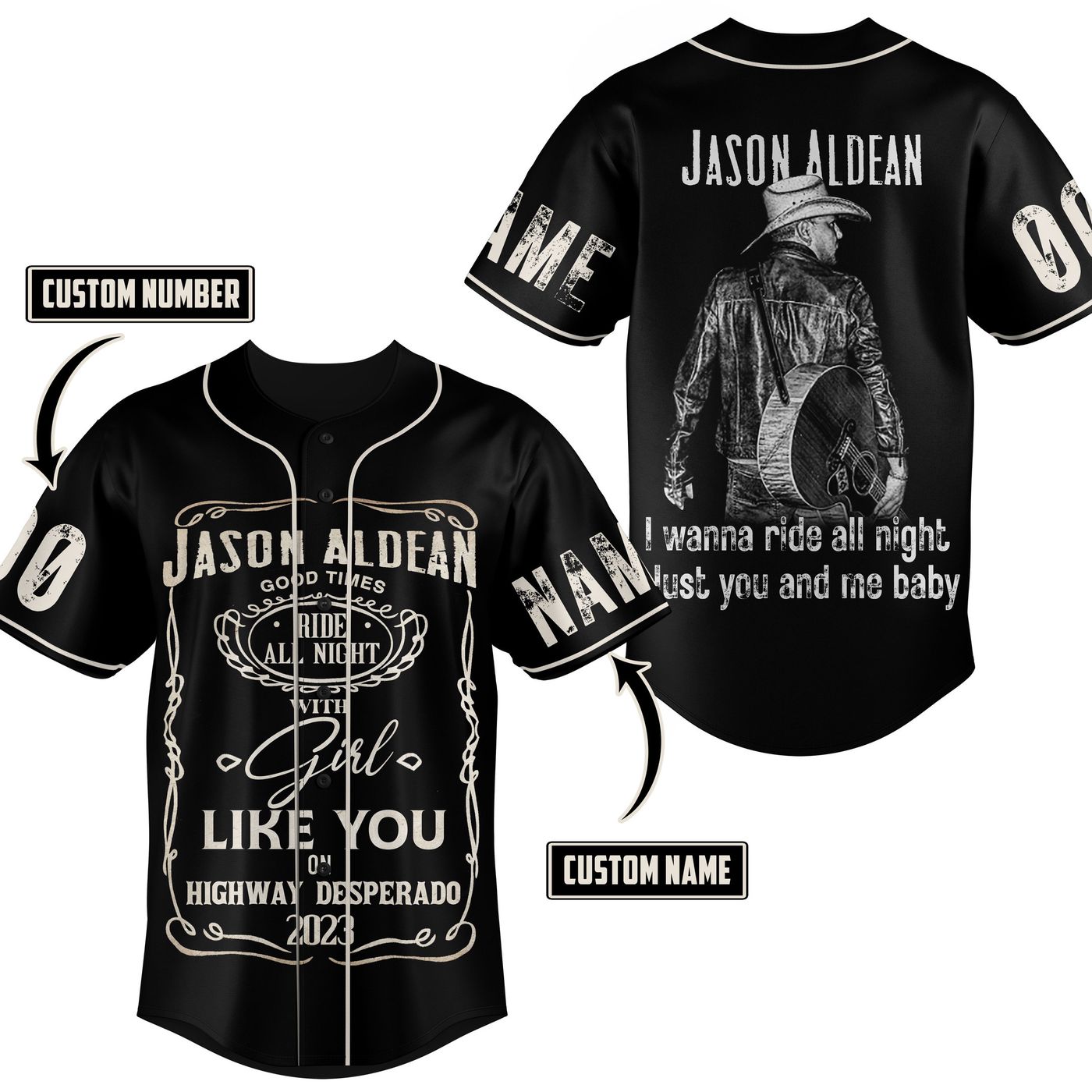 Jason Aldean Baseball Jersey For Men Women And Kids Gift