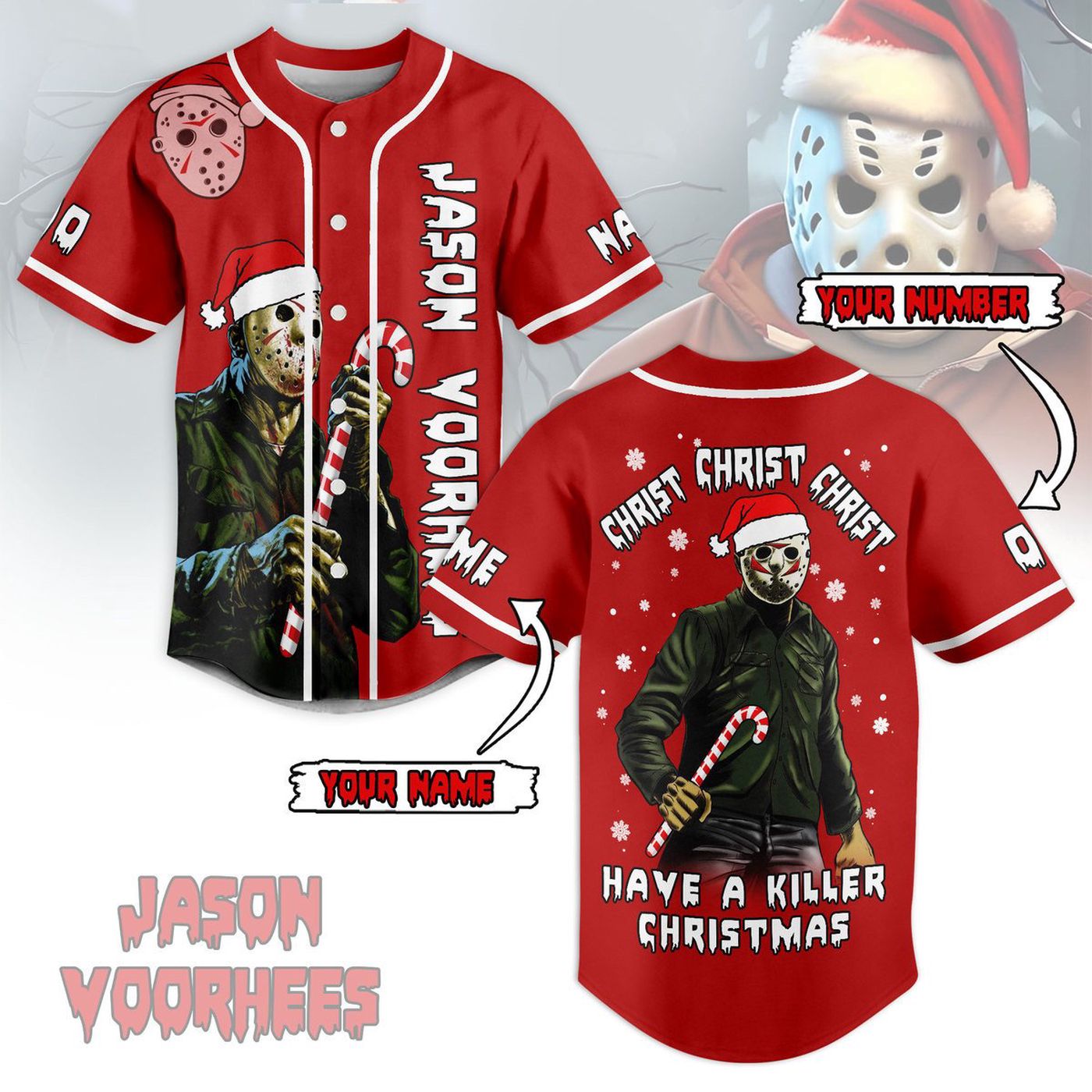 Jason Voorhees Baseball Jersey For Men Women And Kids Gift