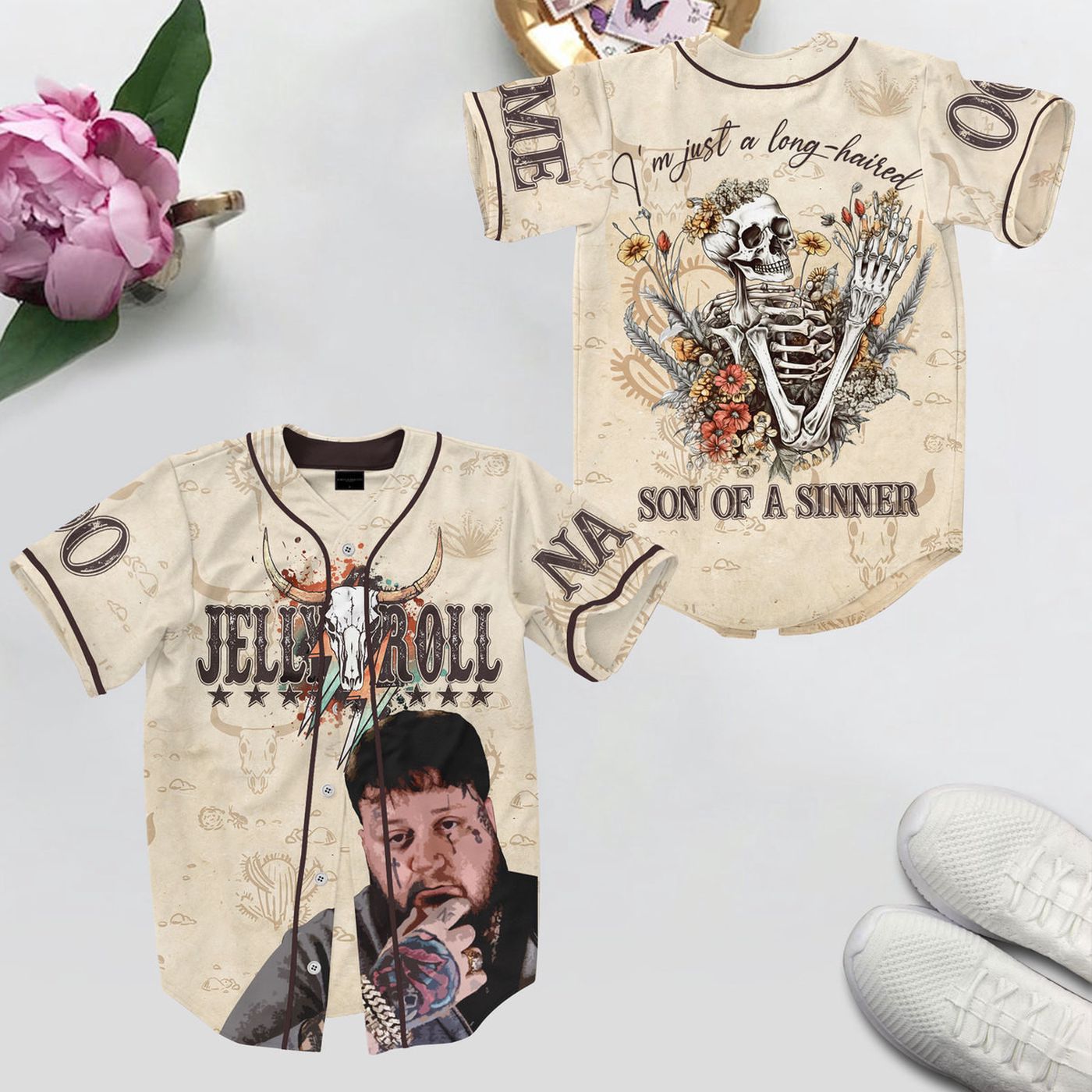 Jelly Roll Baseball Jersey For Men Women And Kids Gift