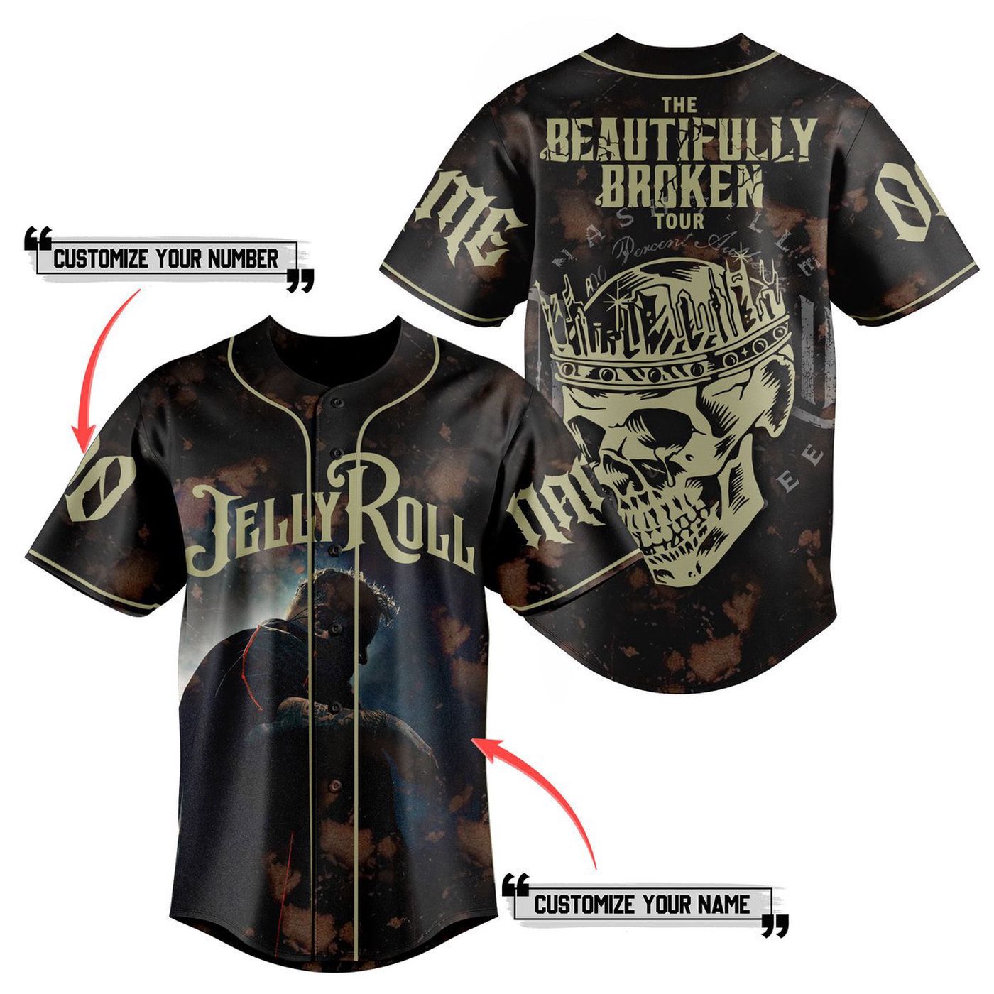 Jelly Roll Baseball Jersey For Men Women And Kids Gift