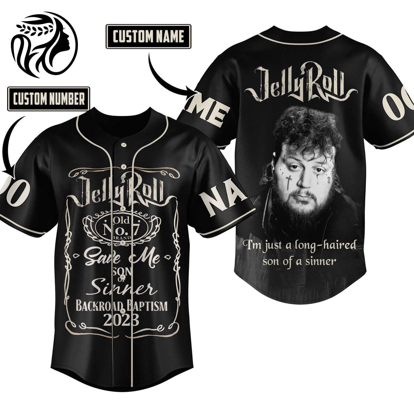 Jelly Roll Baseball Jersey For Men Women And Kids Gift