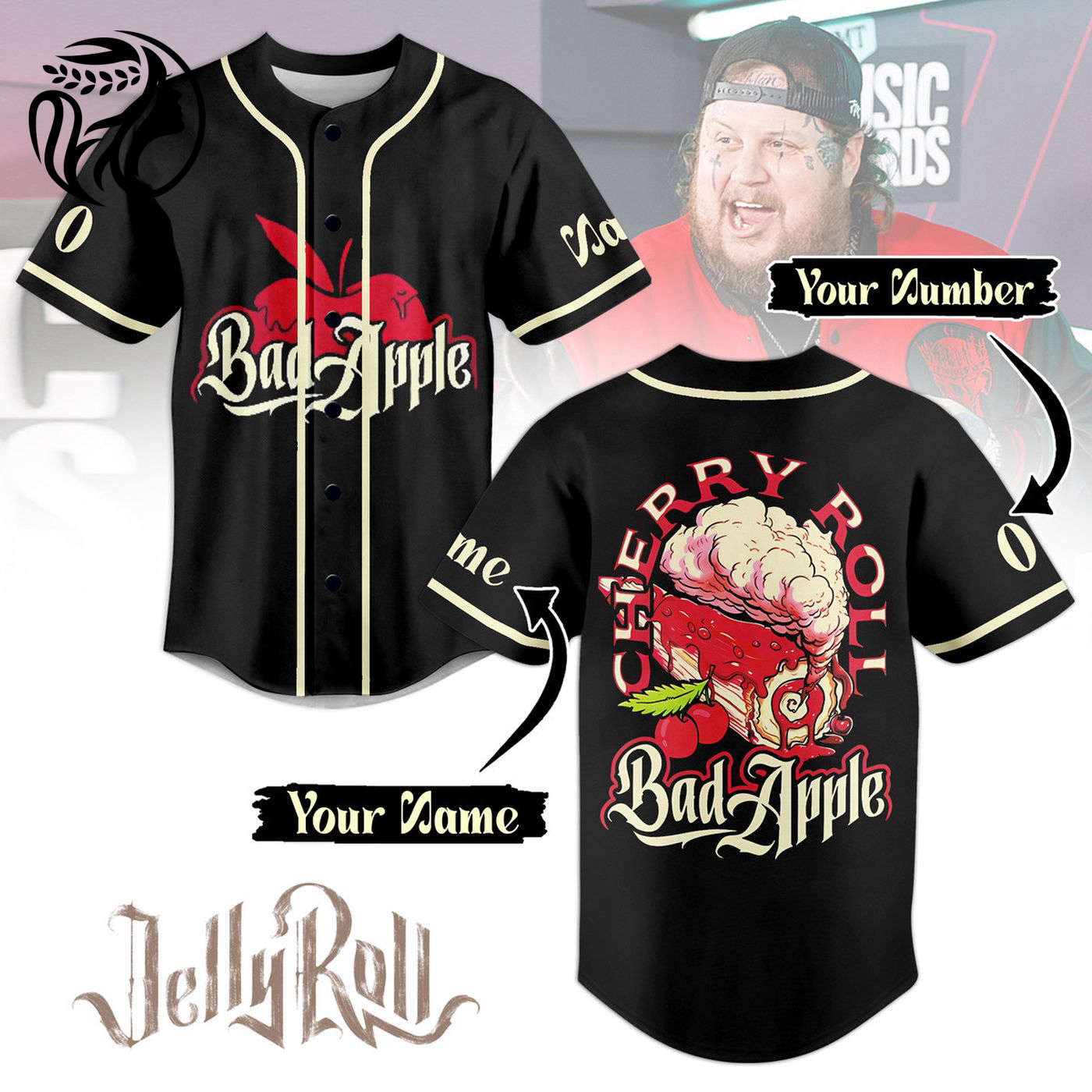 Jelly Roll Baseball Jersey For Men Women And Kids Gift