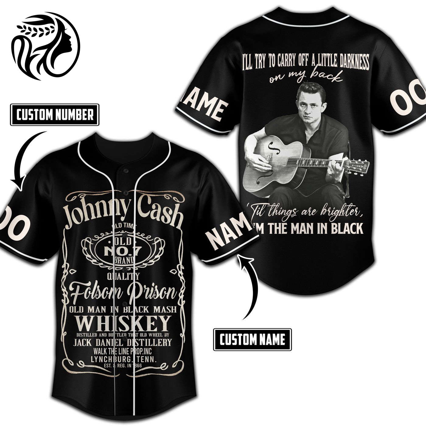 Johnny Cash Baseball Jersey For Men Women And Kids Gift