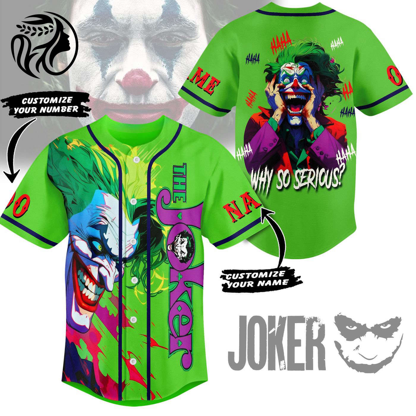 Joker Baseball Jersey For Men Women And Kids Gift