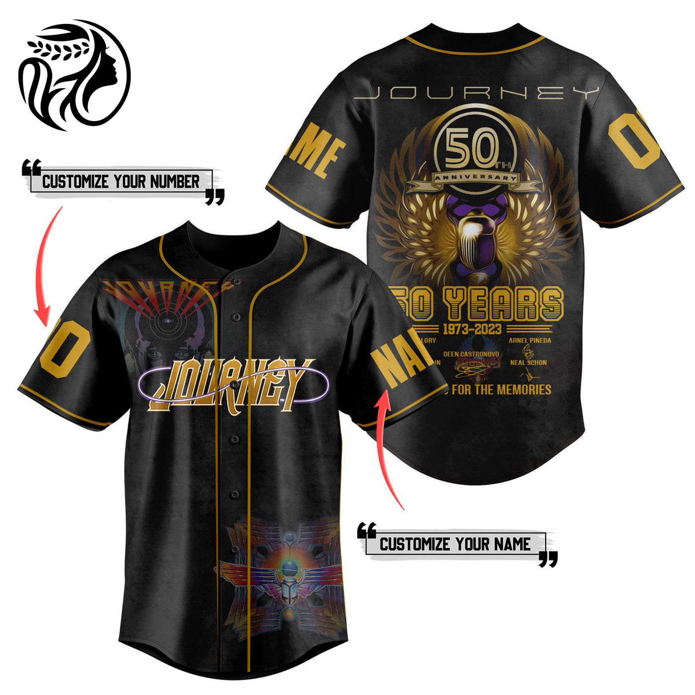 Journey Giftth Anniversary Baseball Jersey For Men Women And Kids Gift