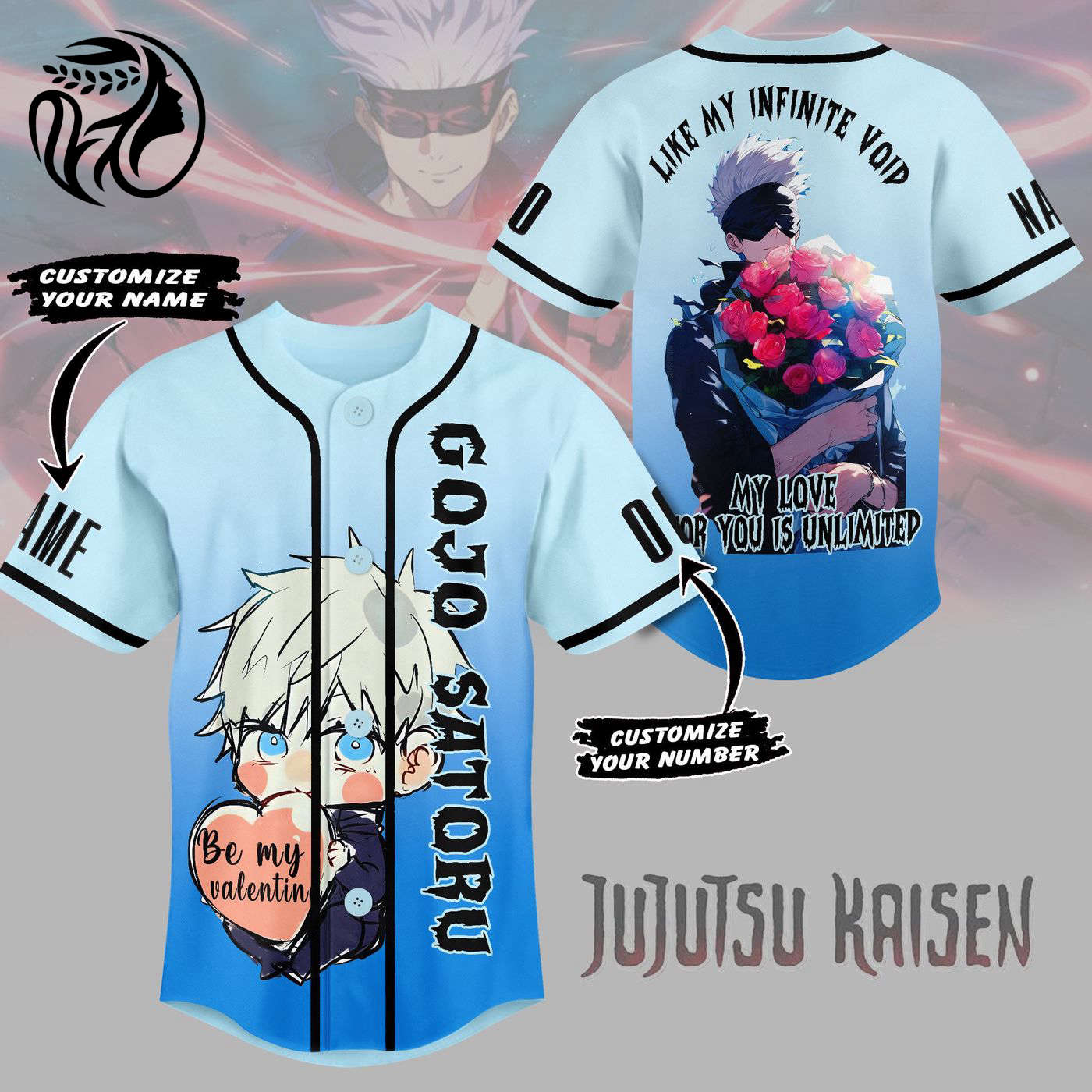 Jujutsu Kaisen Baseball Jersey For Men Women And Kids Gift