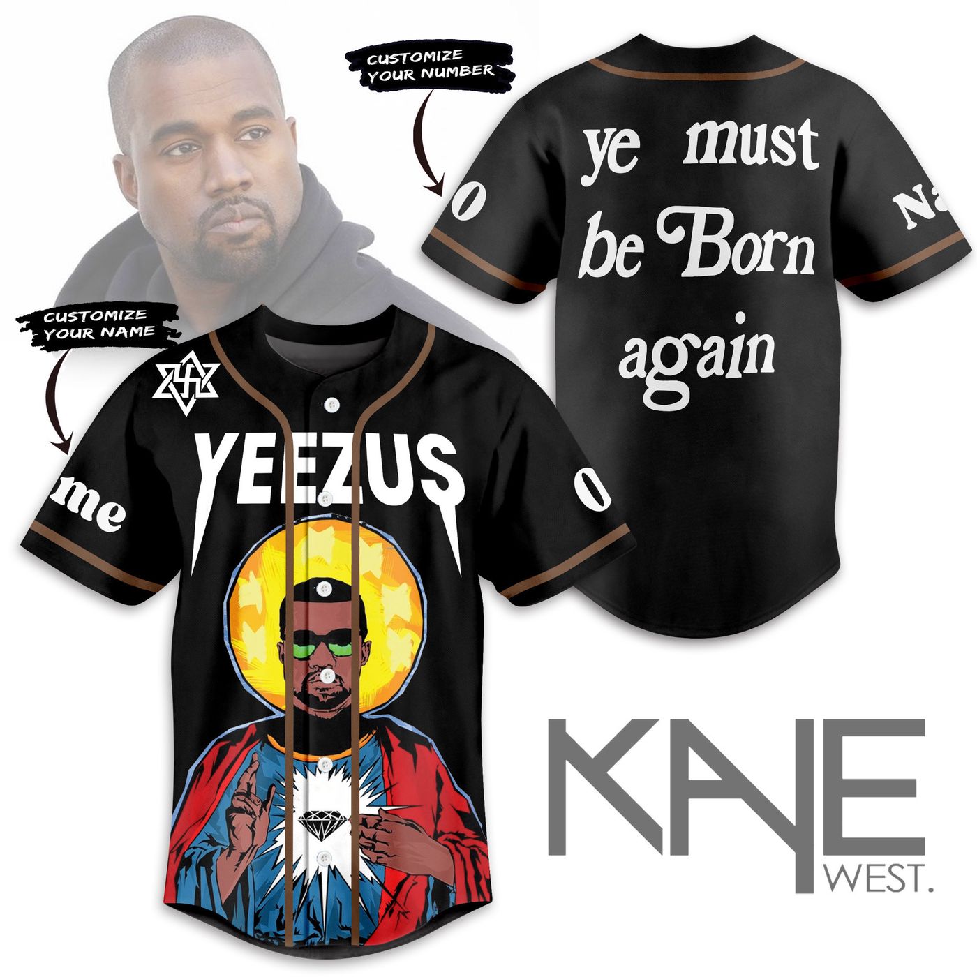 Kanye West Baseball Jersey For Men Women And Kids Gift