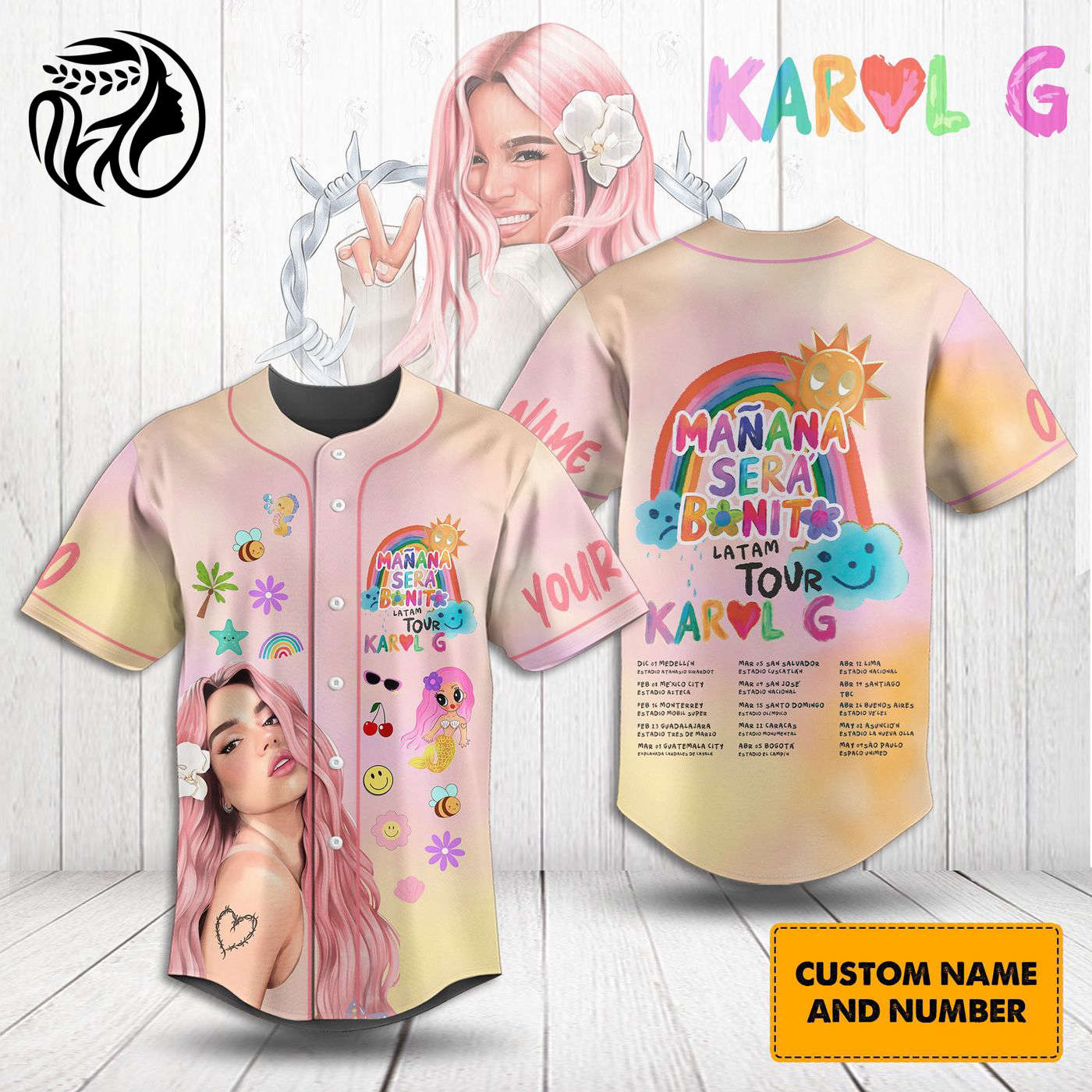 Karol G Baseball Jersey For Men Women And Kids Gift