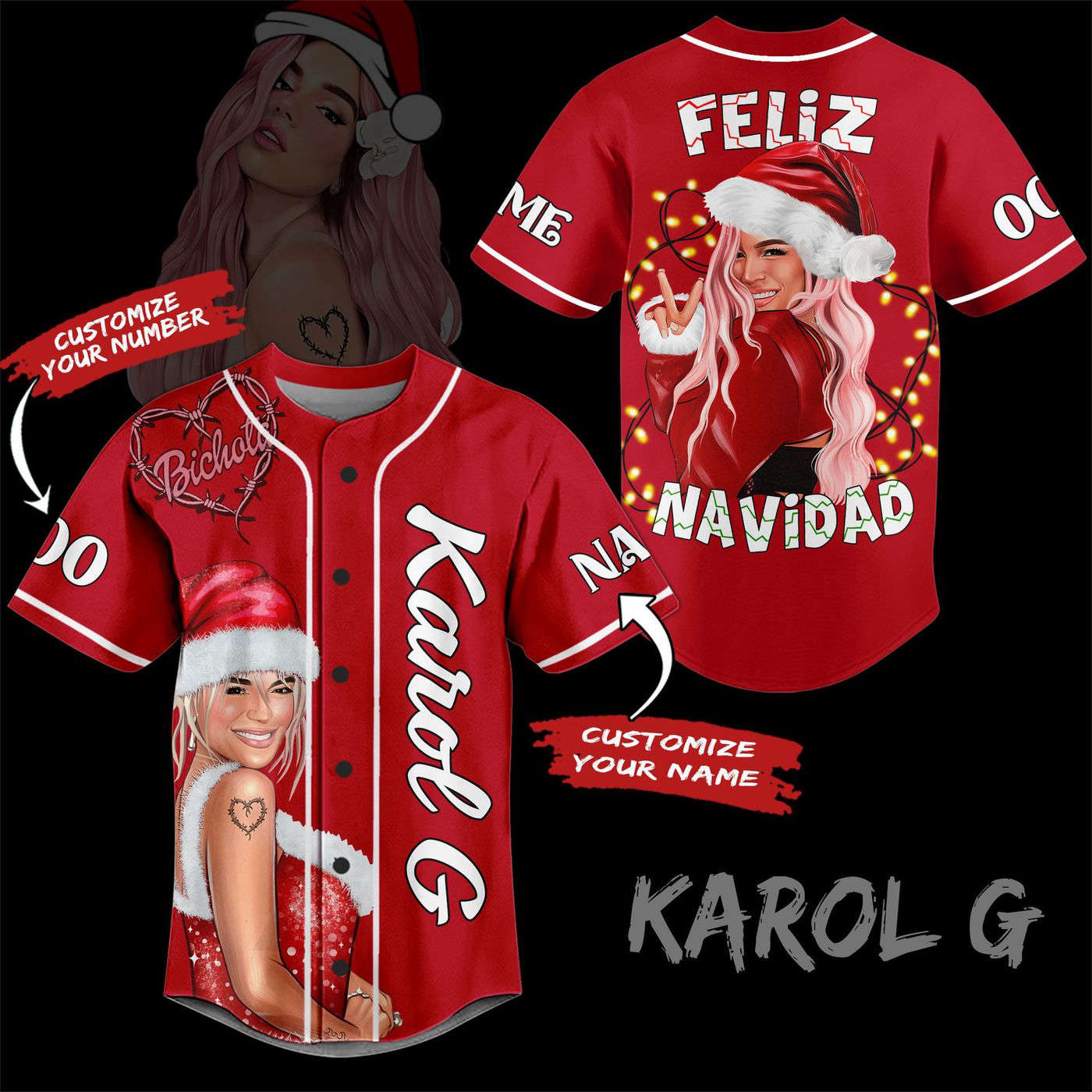 Karol G Baseball Jersey For Men Women And Kids Gift