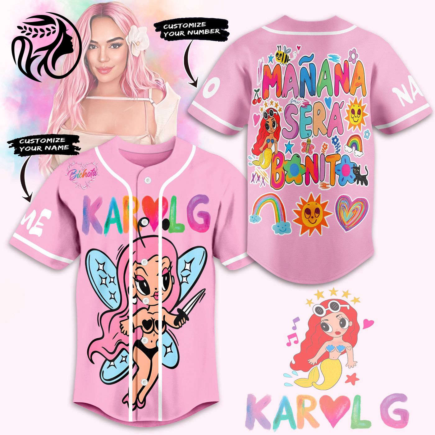 Karol G Baseball Jersey For Men Women And Kids Gift