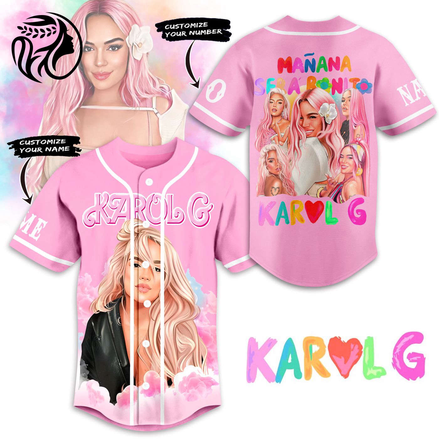 Karol G Baseball Jersey For Men Women And Kids Gift