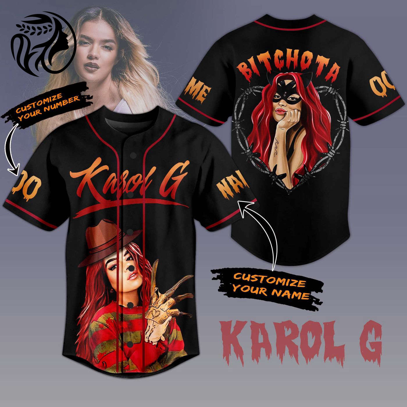 Karol G Bitchota Baseball Jersey For Men Women And Kids Gift