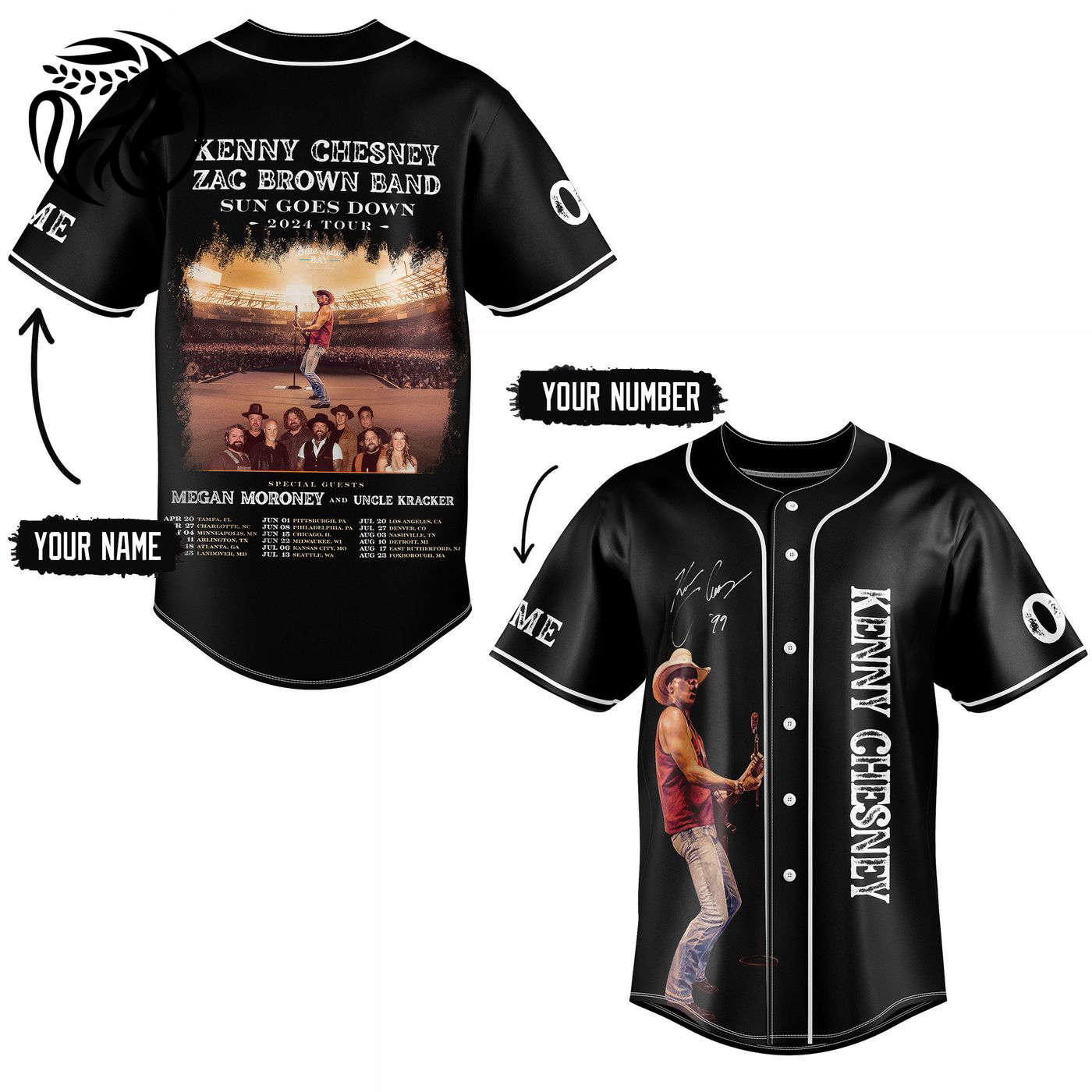 Kenny Chesney Baseball Jersey For Men Women And Kids Gift