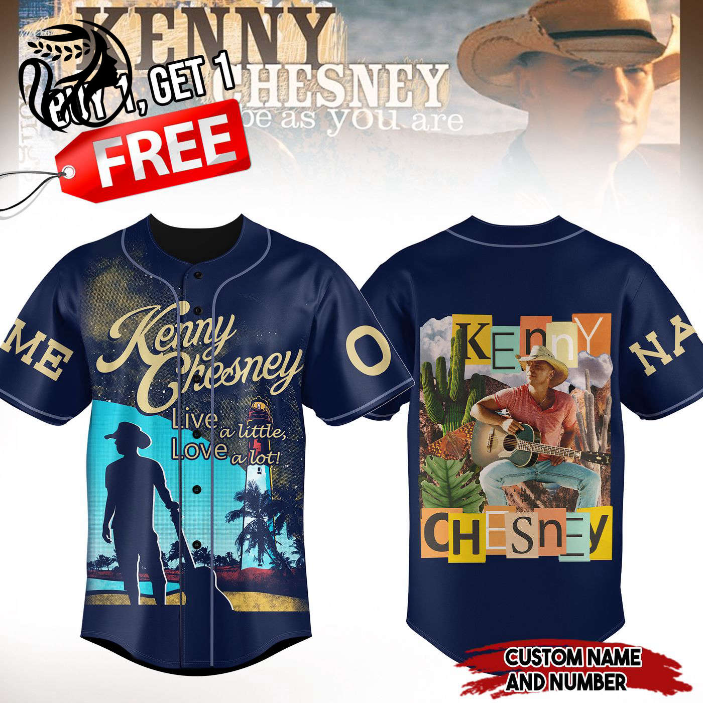 Kenny Chesney Baseball Jersey For Men Women And Kids Gift