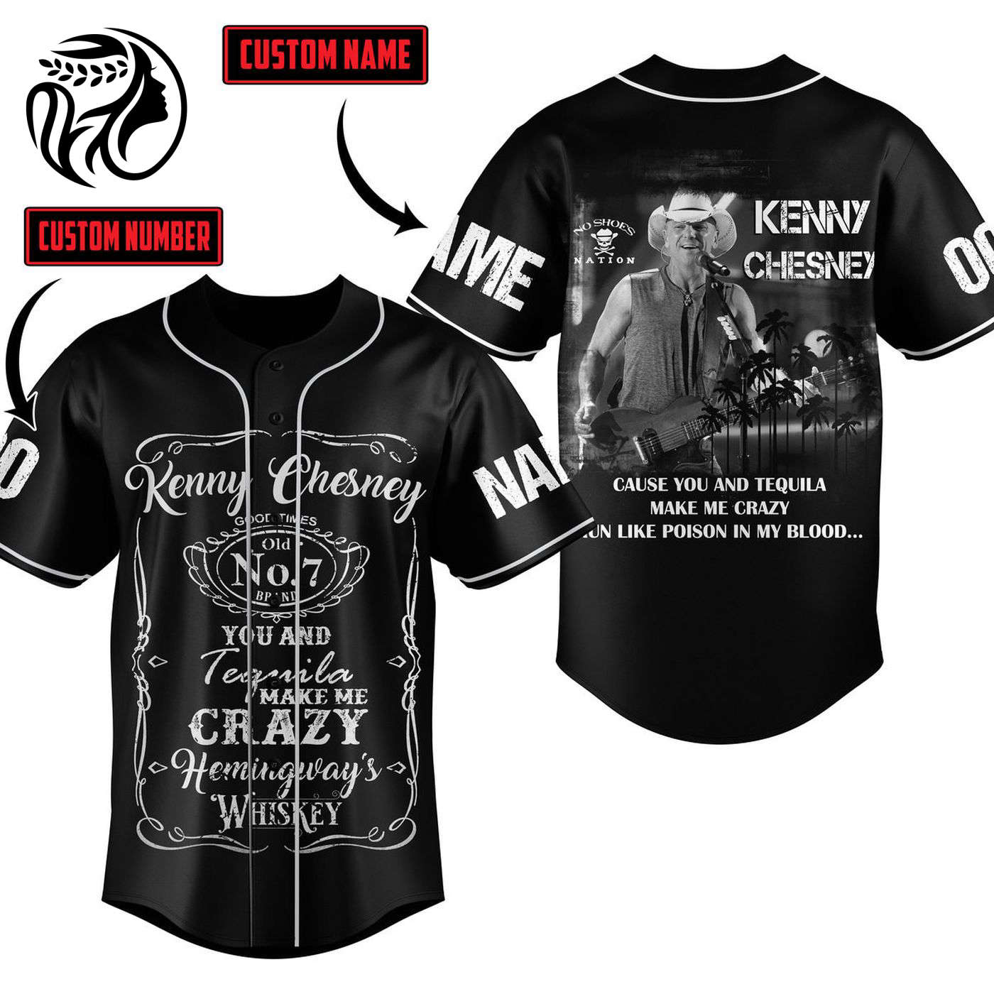 Kenny Chesney Baseball Jersey For Men Women And Kids Gift