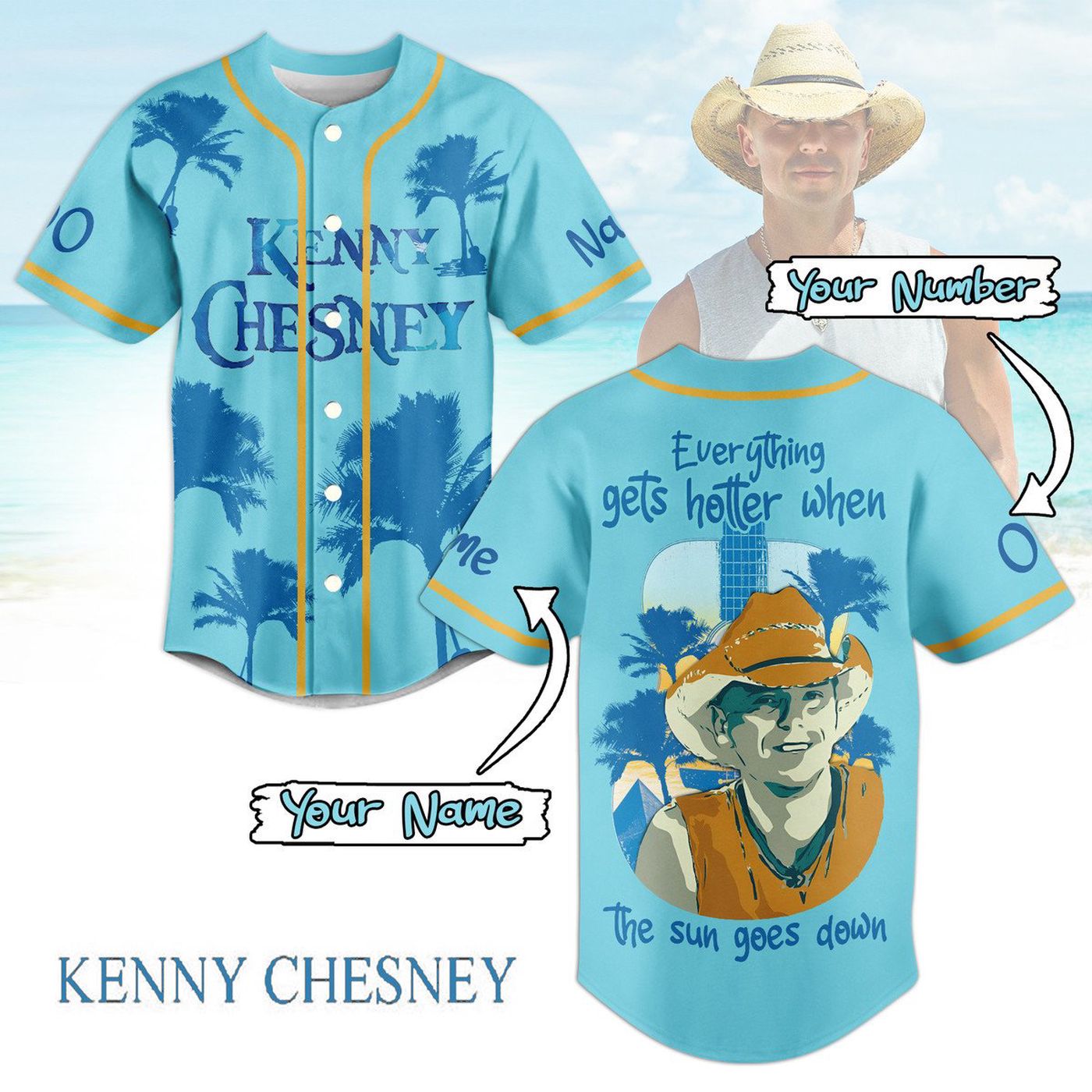 Kenny Chesney Baseball Jersey For Men Women And Kids Gift Kenny Chesney Baseball Jersey For Men Women And Kids Gift