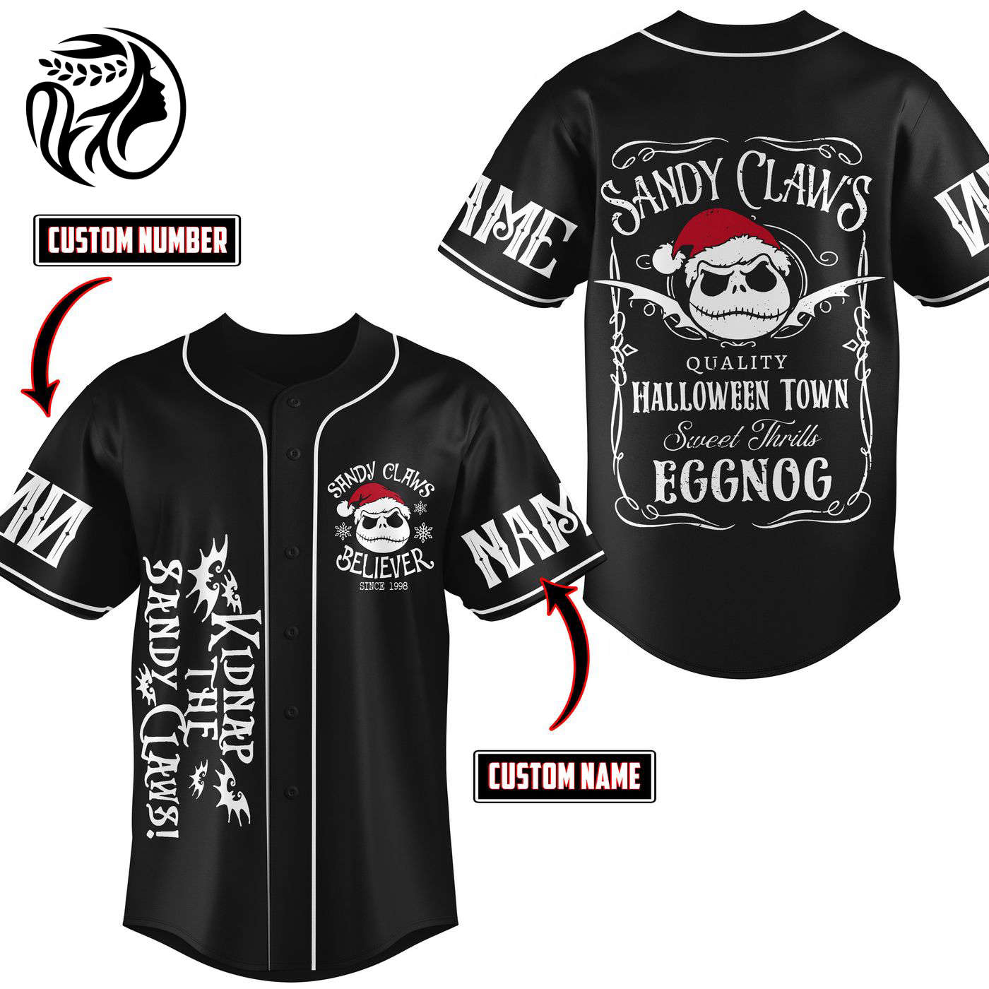 Kidnap the Sandy Claws Baseball Jersey For Men Women And Kids Gift