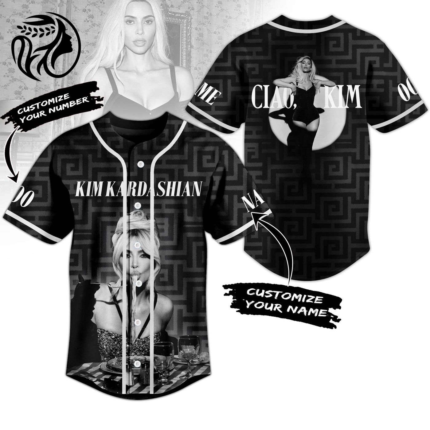Kim Kardashian Baseball Jersey For Men Women And Kids Gift