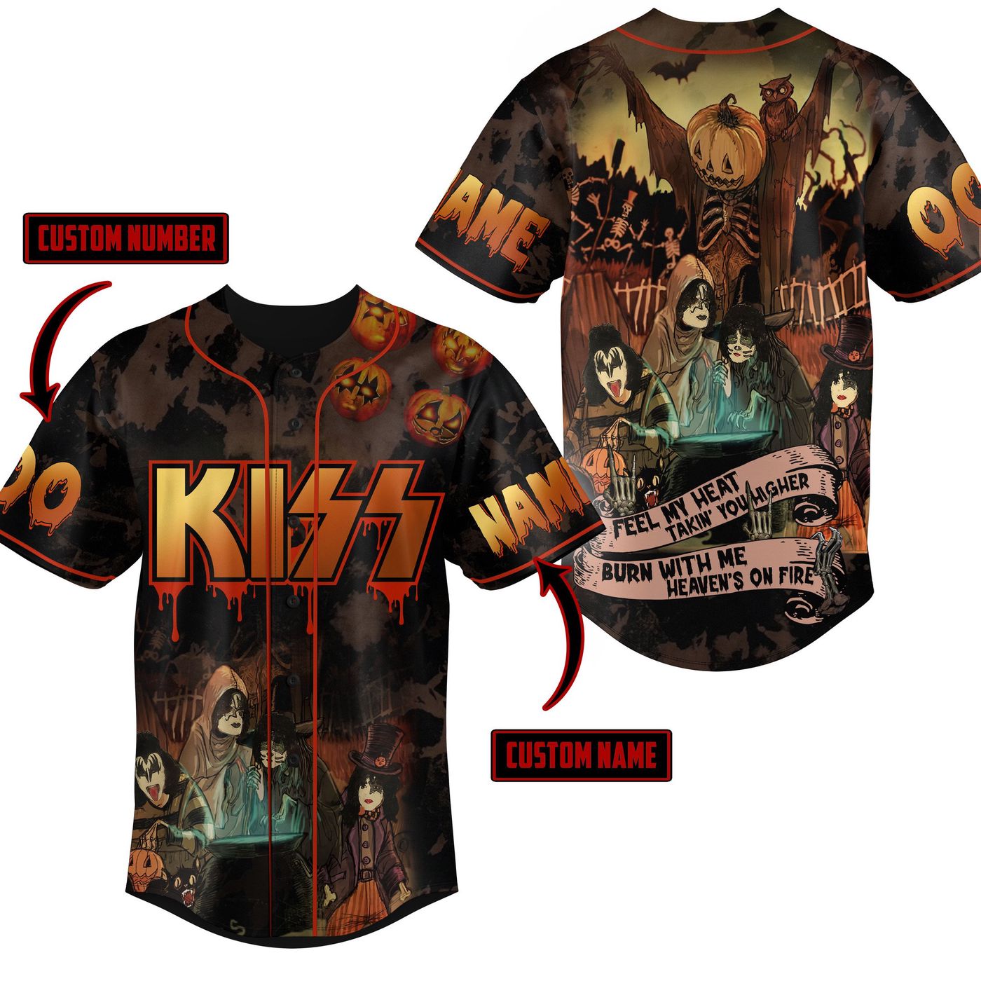 Kiss Baseball Jersey For Men Women And Kids Gift