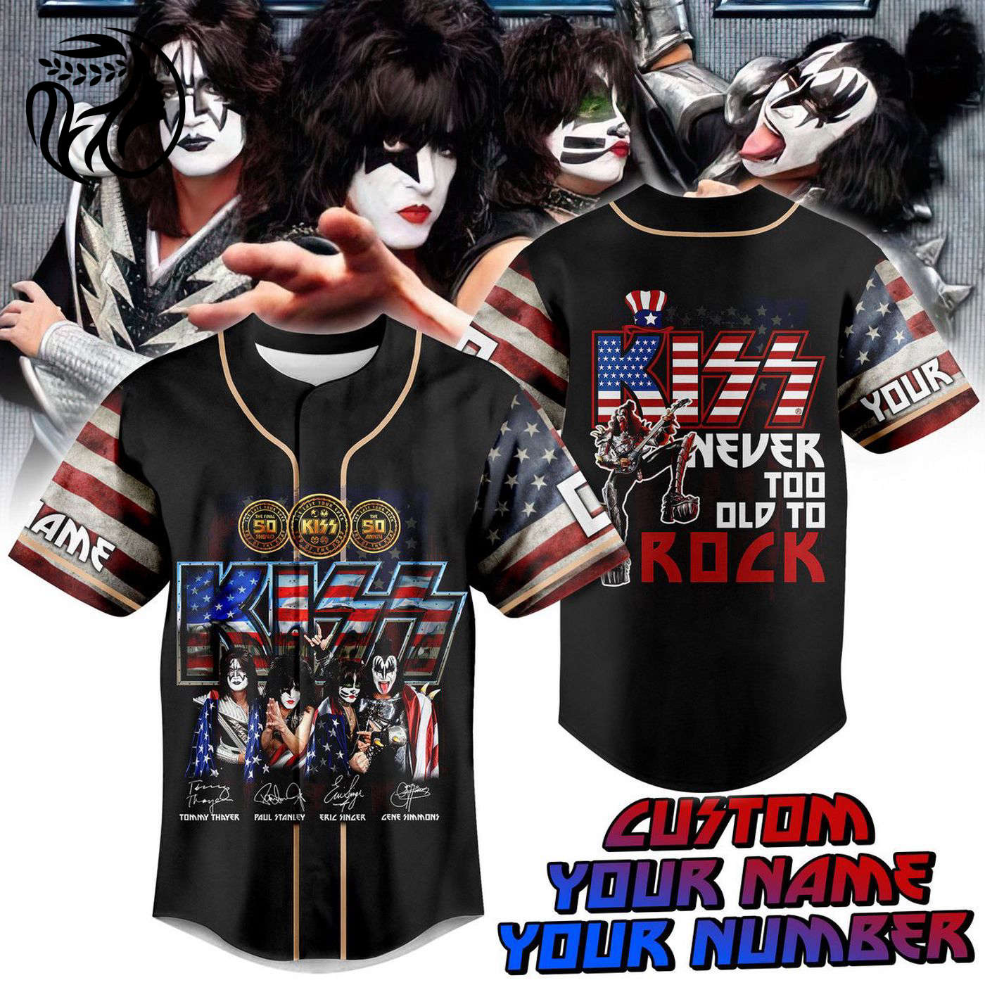Kiss Baseball Jersey For Men Women And Kids Gift