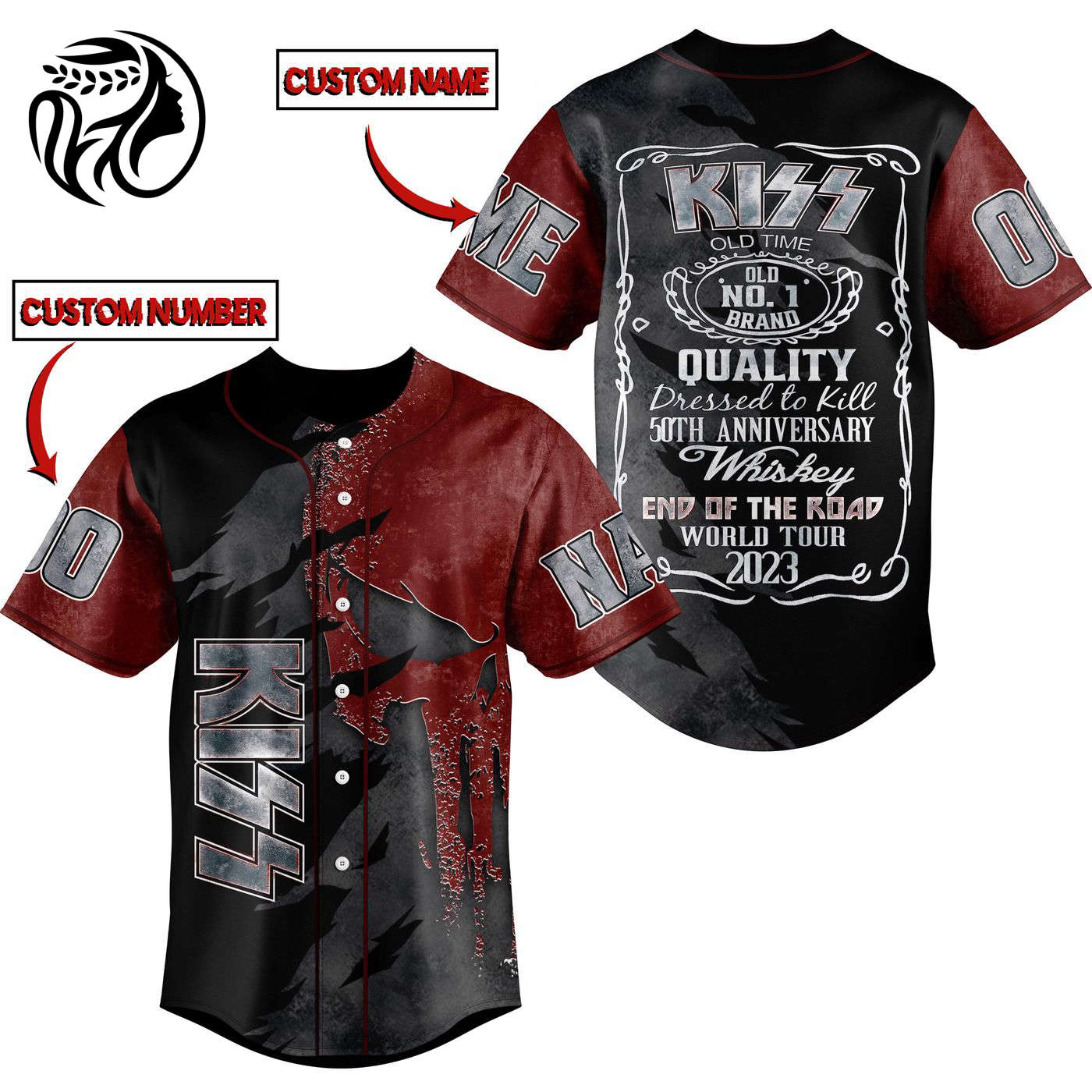 Kiss Baseball Jersey For Men Women And Kids Gift