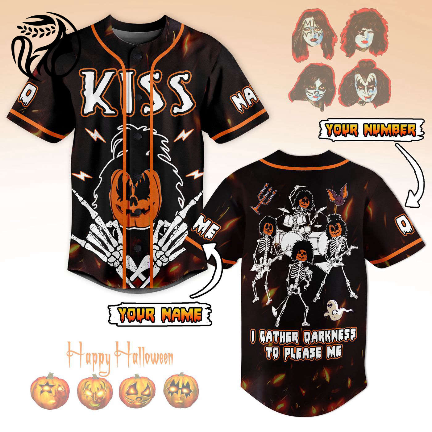 Kiss Rock Band Baseball Jersey For Men Women And Kids Gift