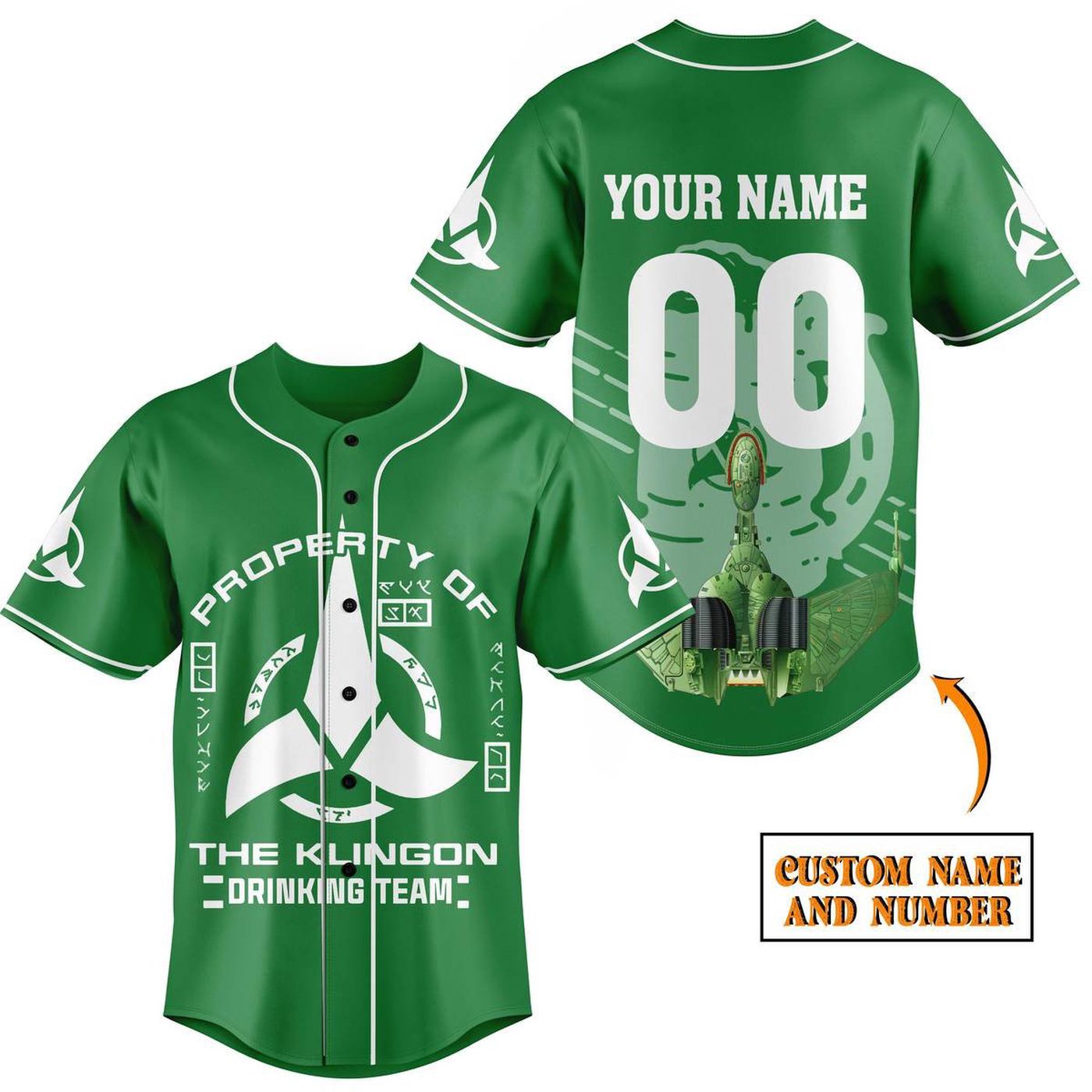 Klingon Drinking Team Baseball Jersey For Men Women And Kids Gift