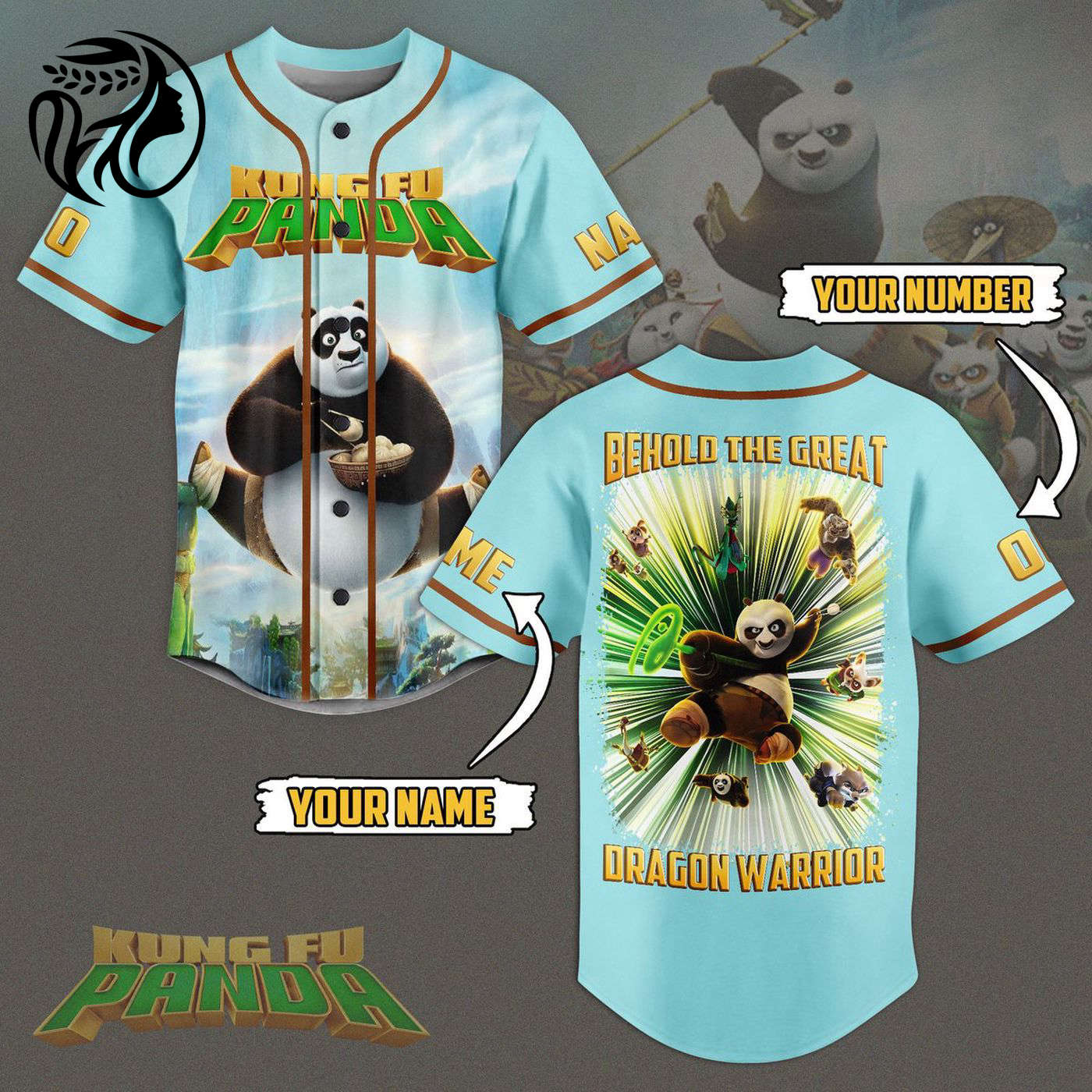 Kung Fu Panda Baseball Jersey For Men Women And Kids Gift