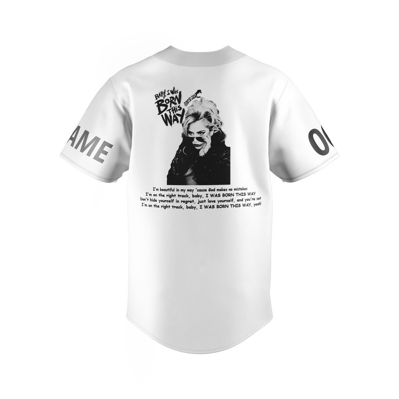Lady Gaga Baseball Jersey For Men Women And Kids Gift