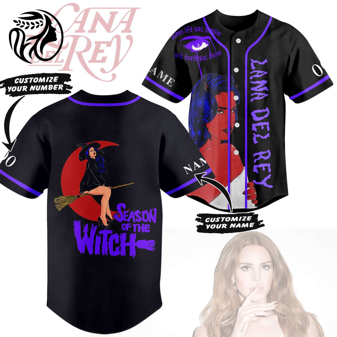 Lana Del Rey Baseball Jersey For Men Women And Kids Gift