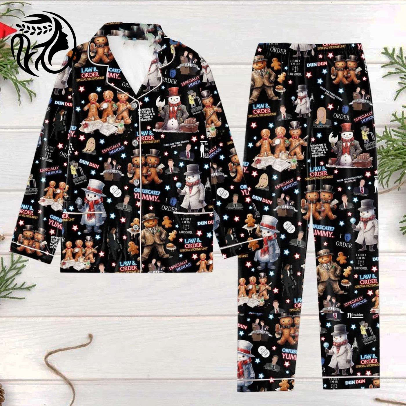 Law And Order Christmas Pajamas & Tshirt – SVU Movie Holiday Pajamas Elliot Stabler Women Pajamas Detective Series Shirt