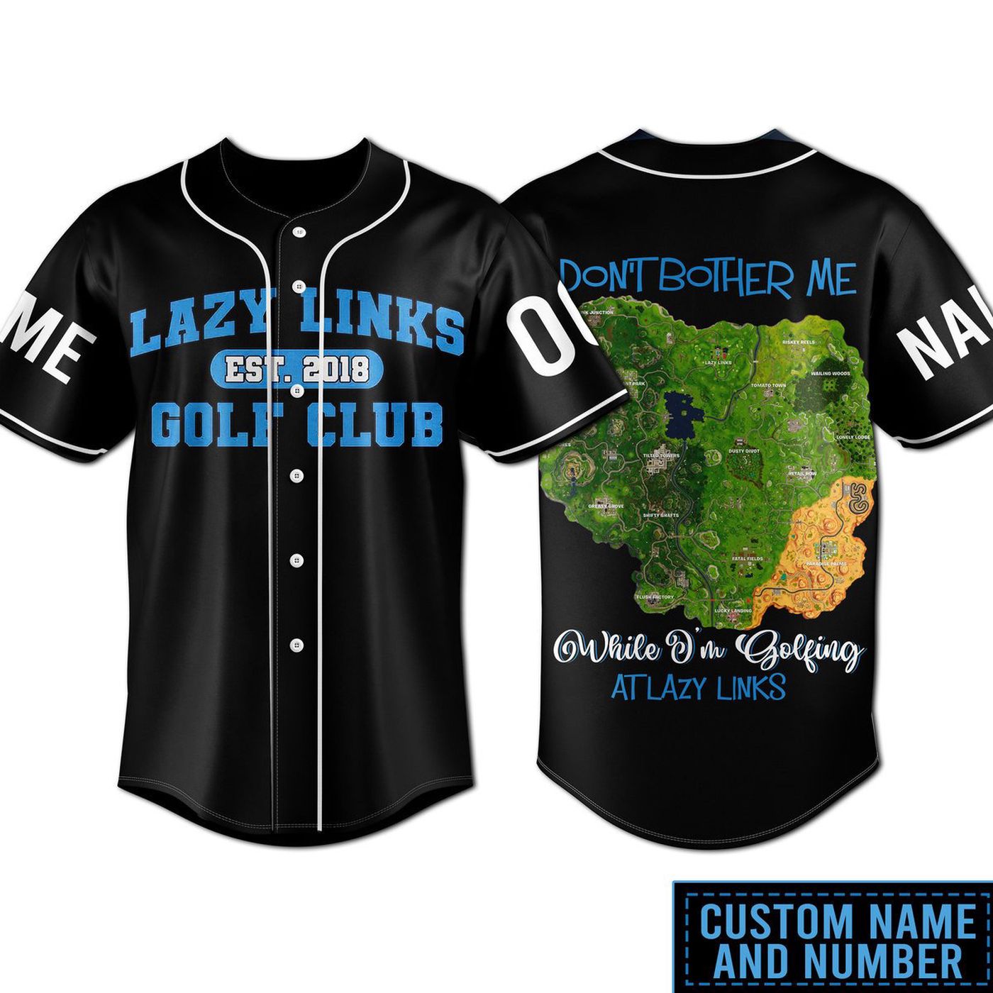 Lazy Links Golf Club Baseball Jersey For Men Women And Kids Gift
