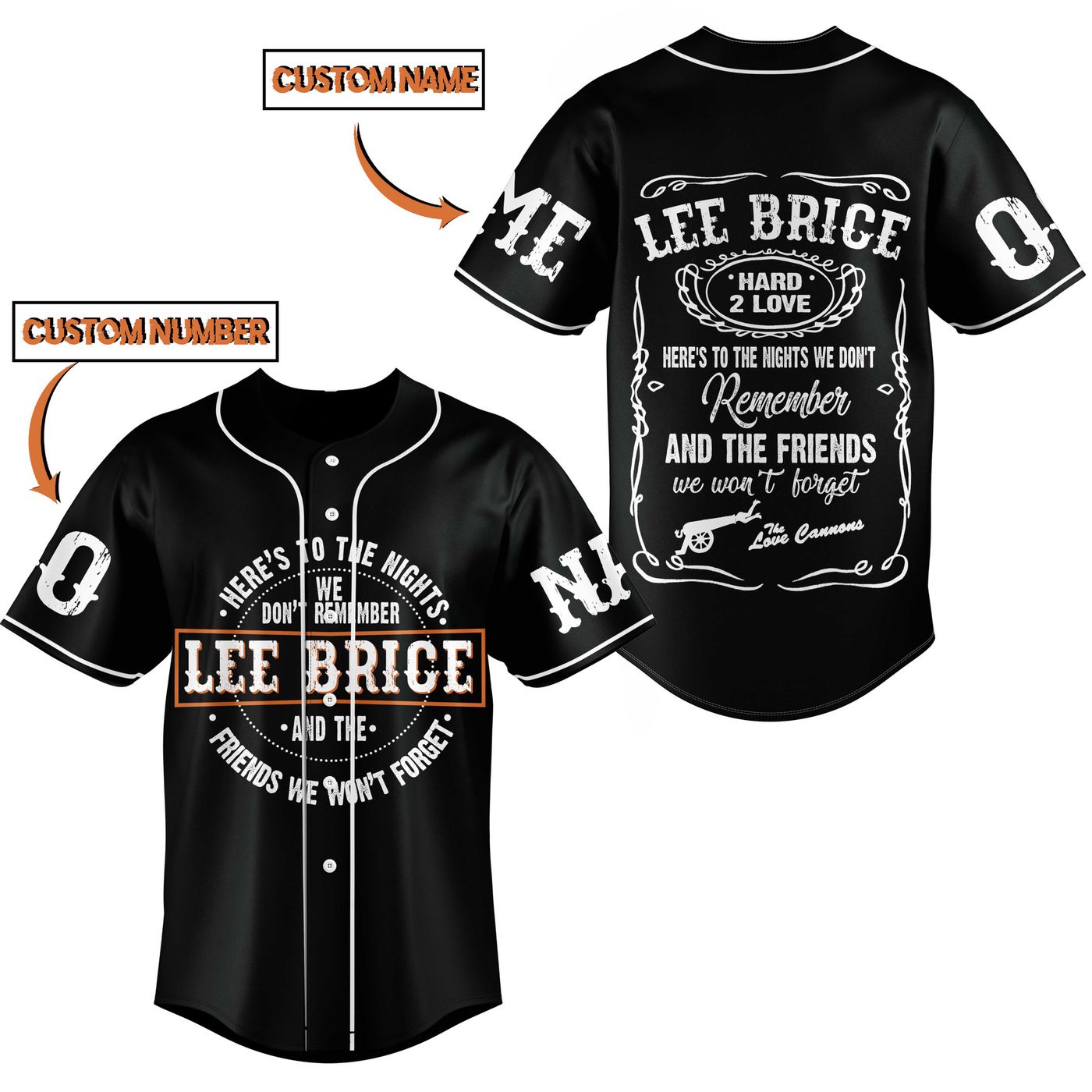 Lee Brice Baseball Jersey For Men Women And Kids Gift