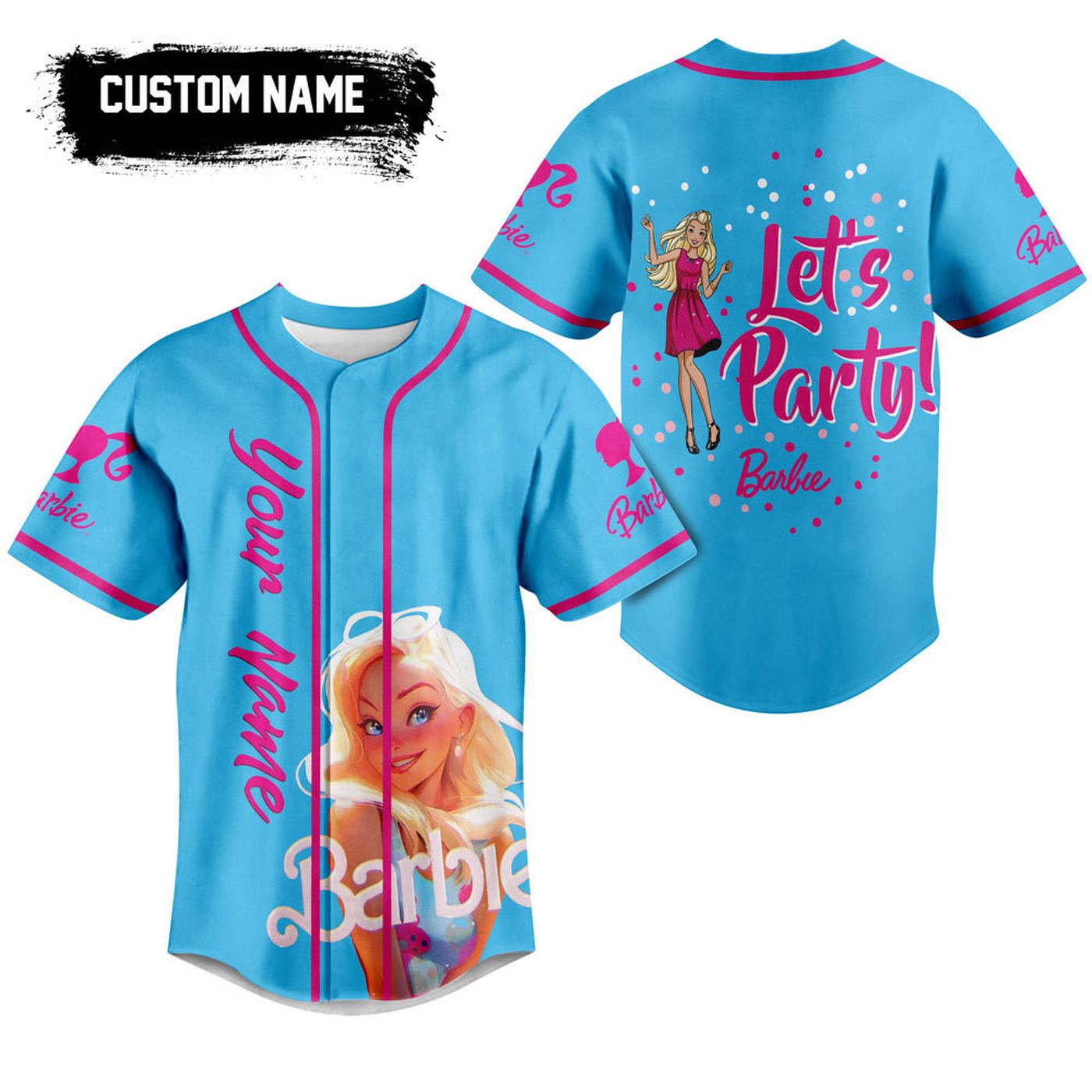 Let Party Barbie Baseball Jersey For Men Women And Kids Gift