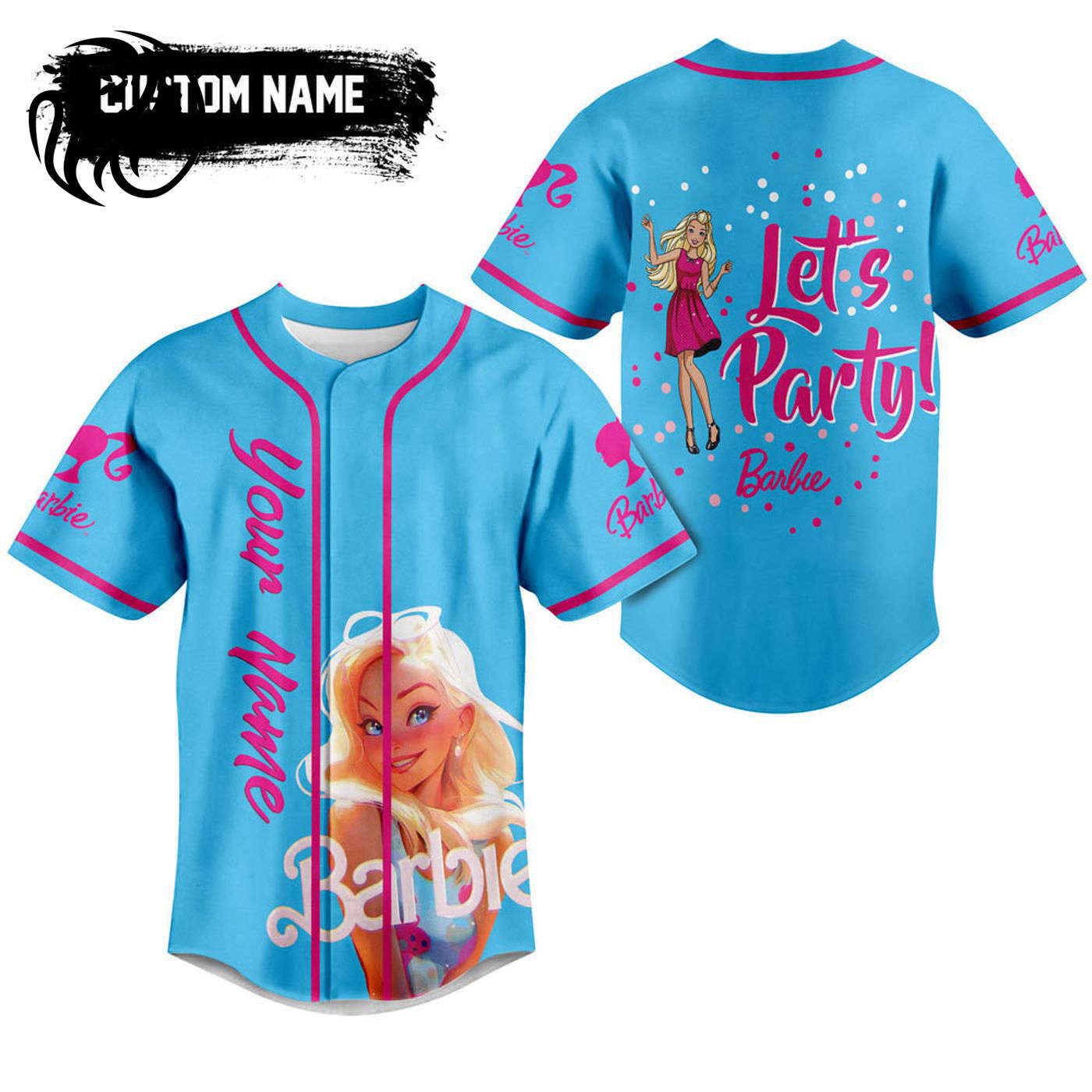 Let Party Barbie Baseball Jersey For Men Women And Kids Gift