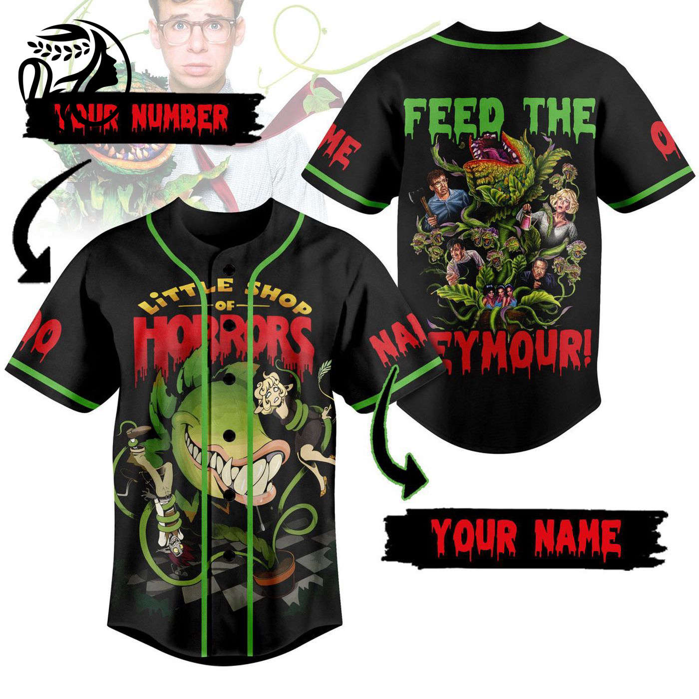 Little Shop of Horrors Baseball Jersey For Men Women And Kids Gift