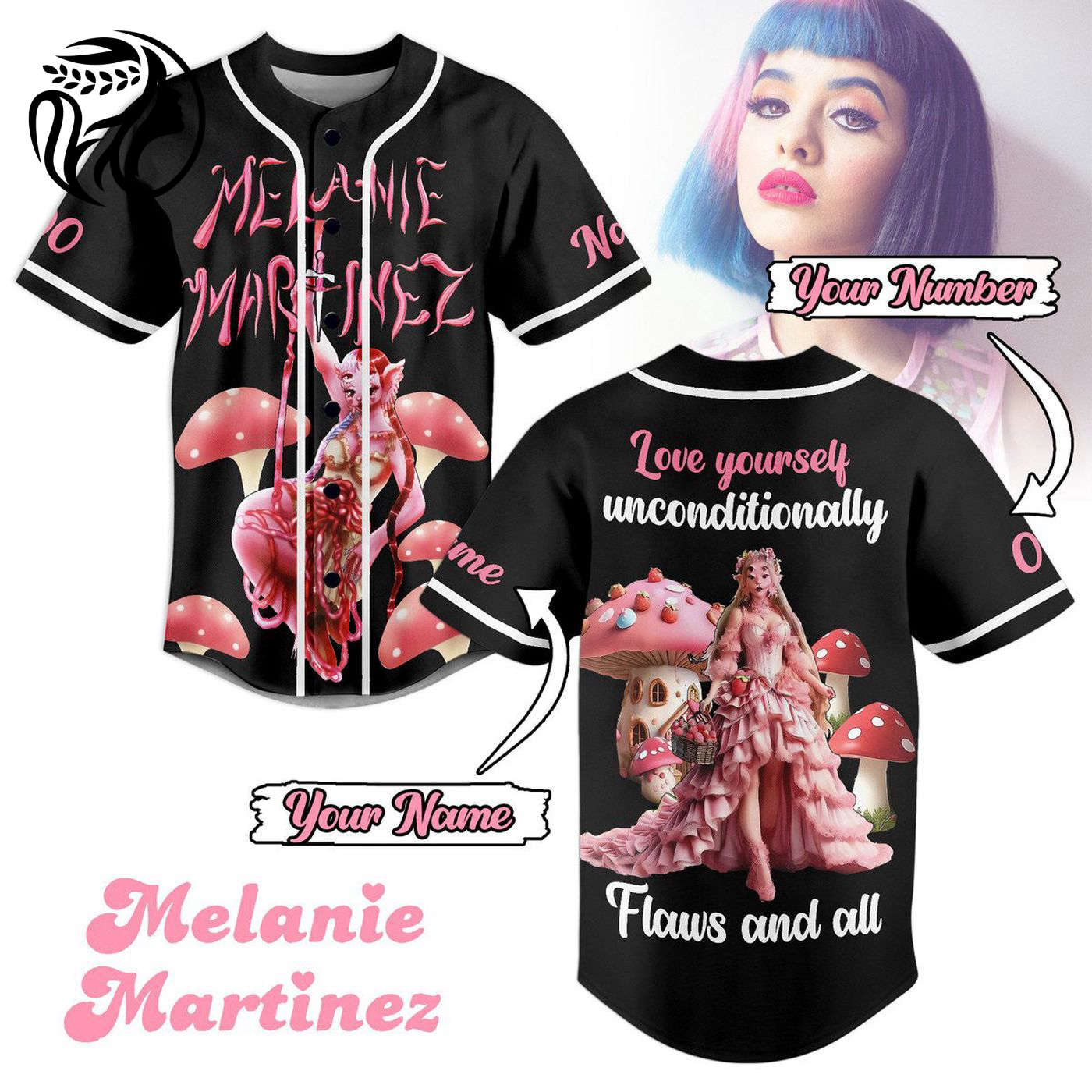 Love yourself Melanie Martinez Baseball Jersey For Men Women And Kids Gift