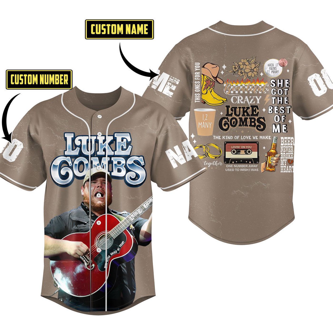 Luke Combs Baseball Jersey For Men Women And Kids Gift