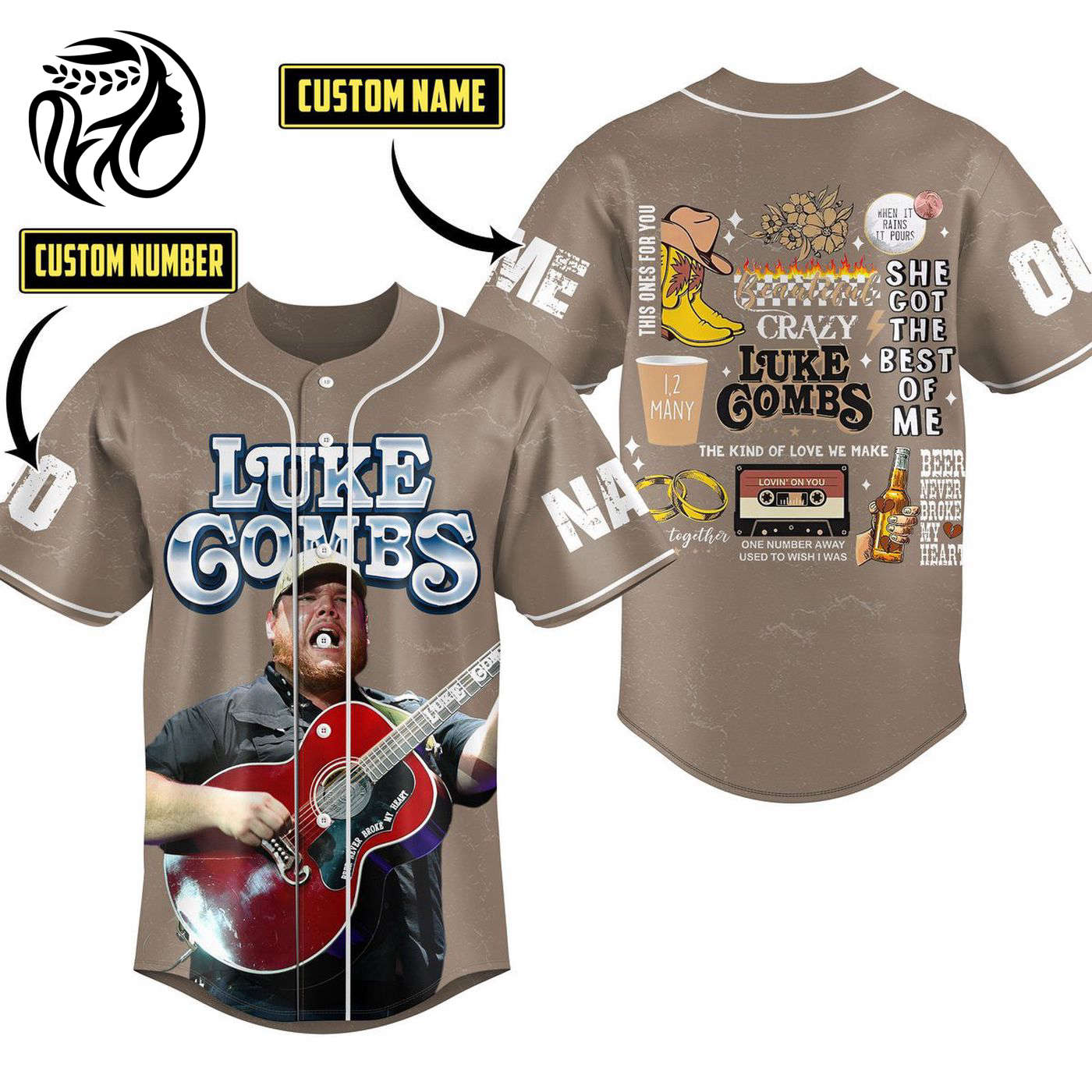 Luke Combs Baseball Jersey For Men Women And Kids Gift