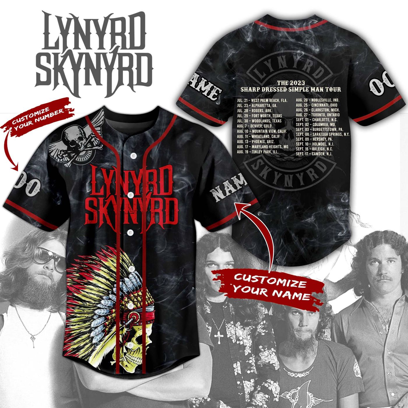 Lynyrd Skynyrd Baseball Jersey For Men Women And Kids Gift