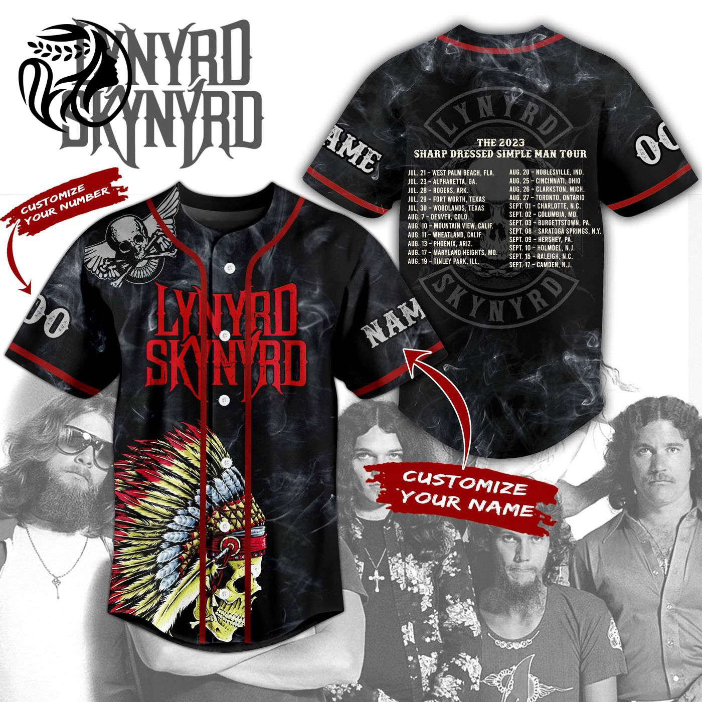 Lynyrd Skynyrd Baseball Jersey For Men Women And Kids Gift