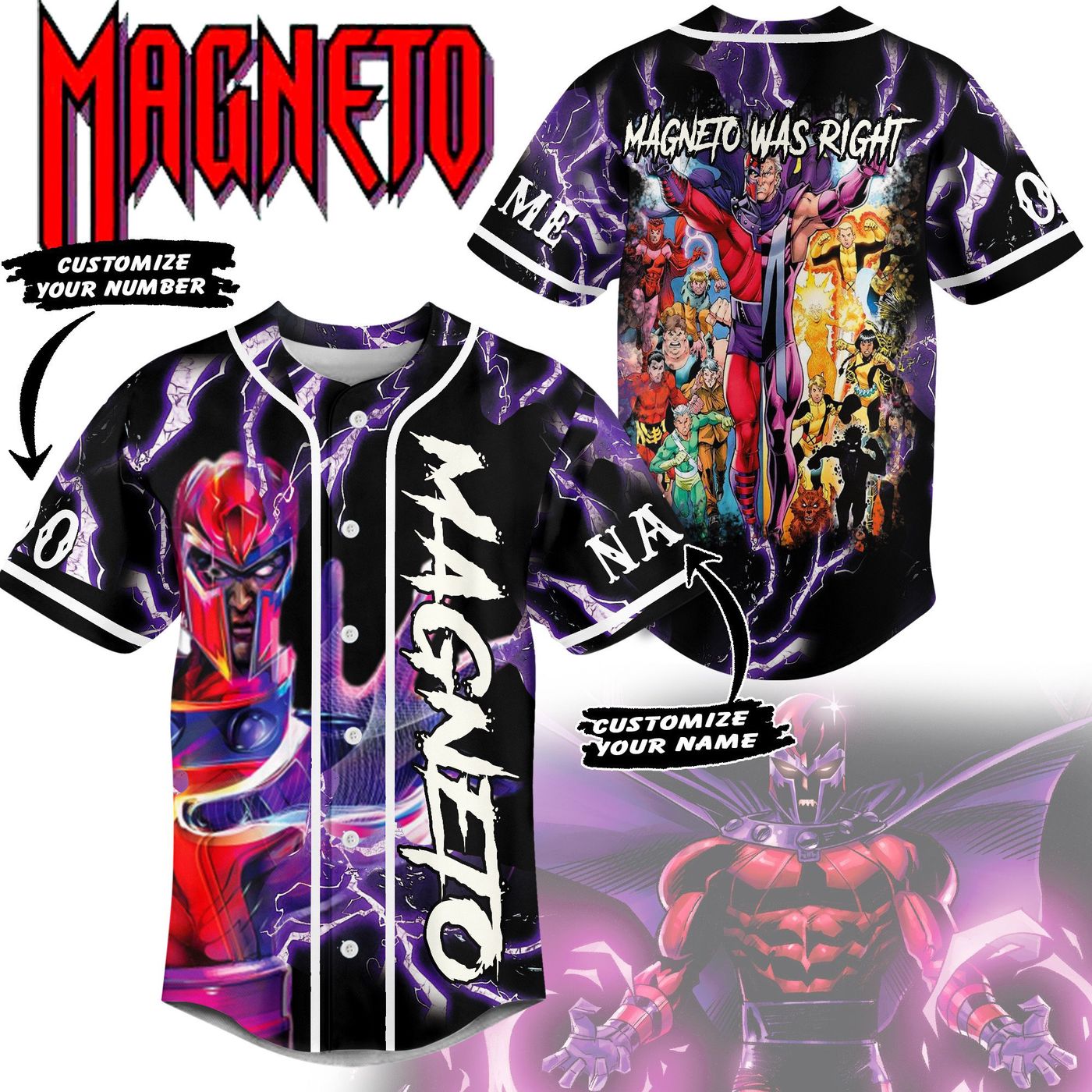 Magneto Was Right Baseball Jersey For Men Women And Kids Gift