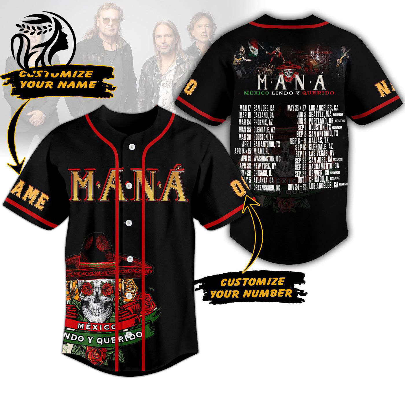 Mana Mexico Lindo Y Querido Baseball Jersey For Men Women And Kids Gift
