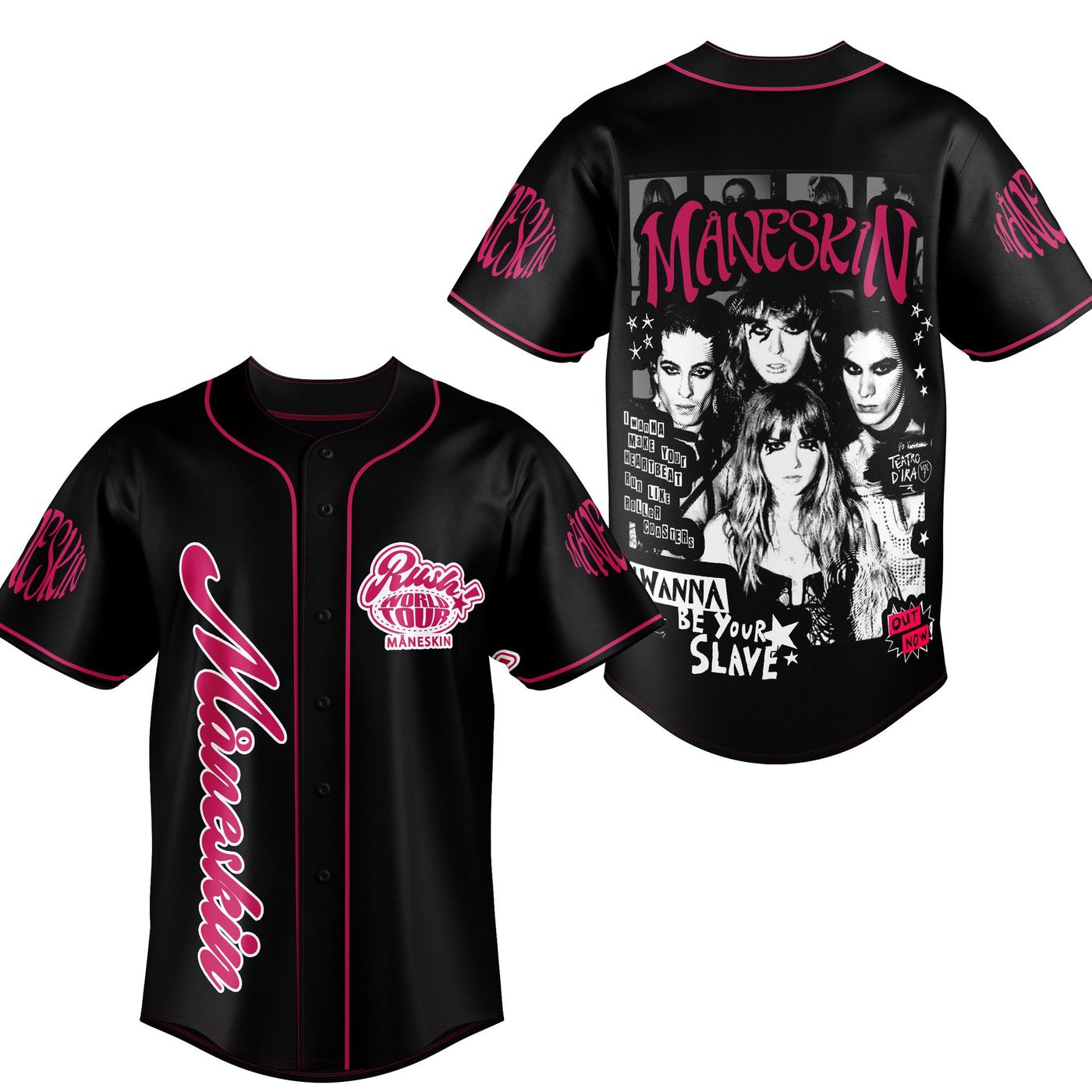 Maneskin Rush World Tour Baseball Jersey For Men Women And Kids Gift