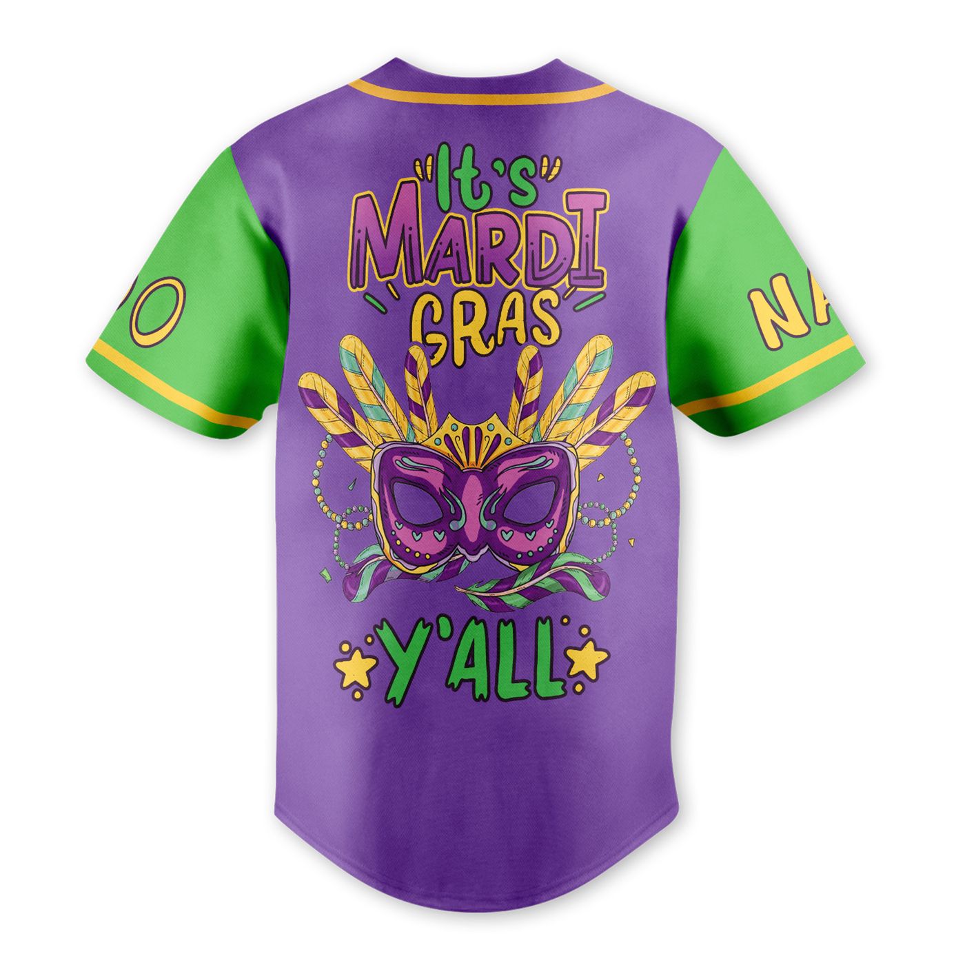 Mardi Gras Baseball Jersey For Men Women And Kids Gift