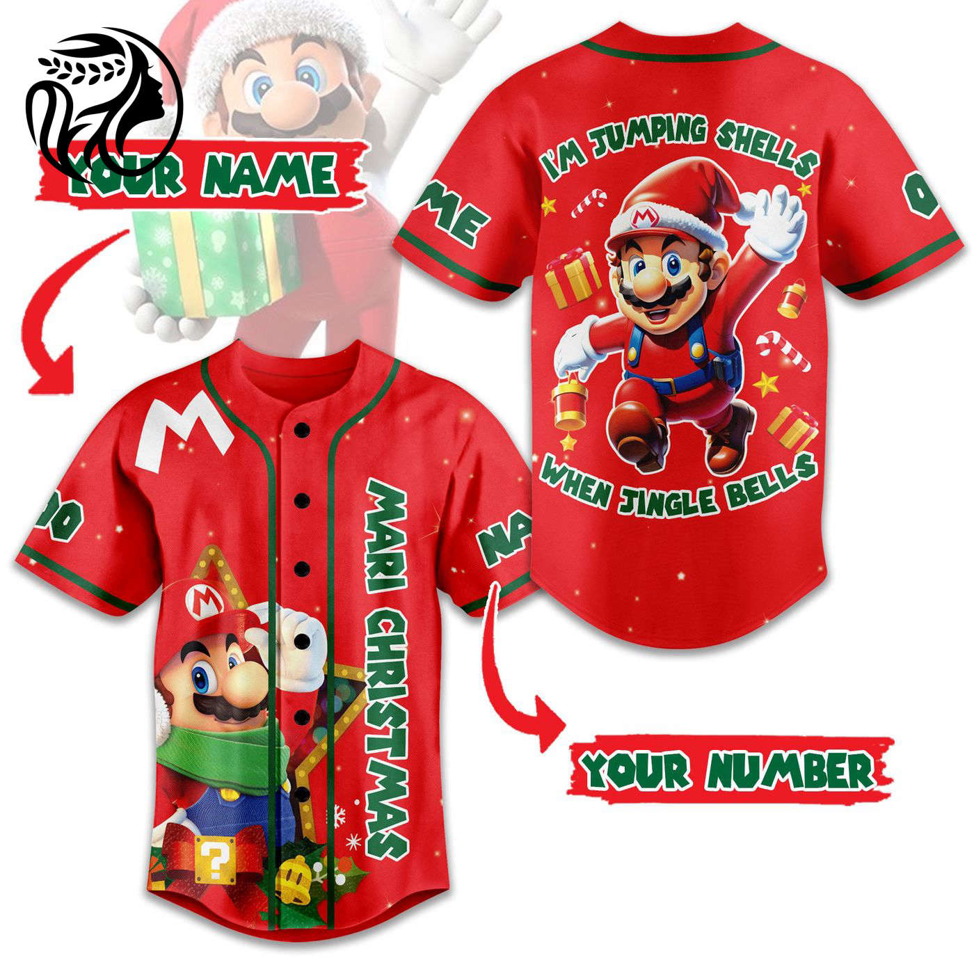 Mari Christmas Baseball Jersey For Men Women And Kids Gift