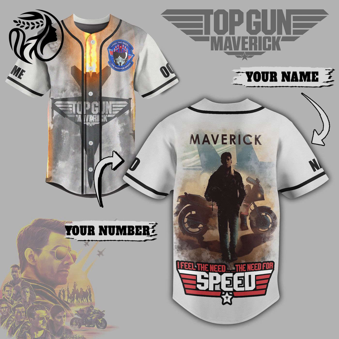 Maverick Baseball Jersey For Men Women And Kids Gift