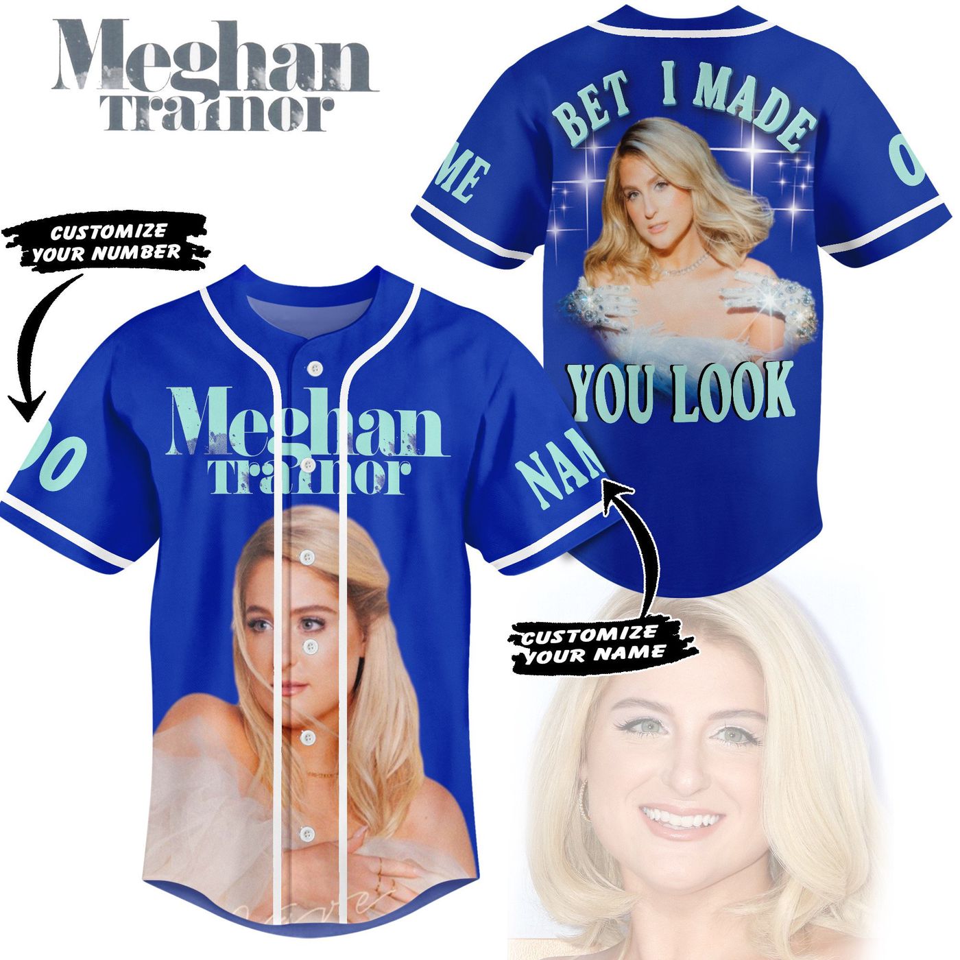 Meghan Trainor Baseball Jersey For Men Women And Kids Gift