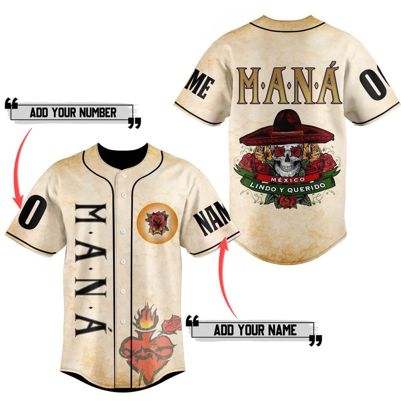 Mexico Lindo Y Querido Mana Baseball Jersey For Men Women And Kids Gift